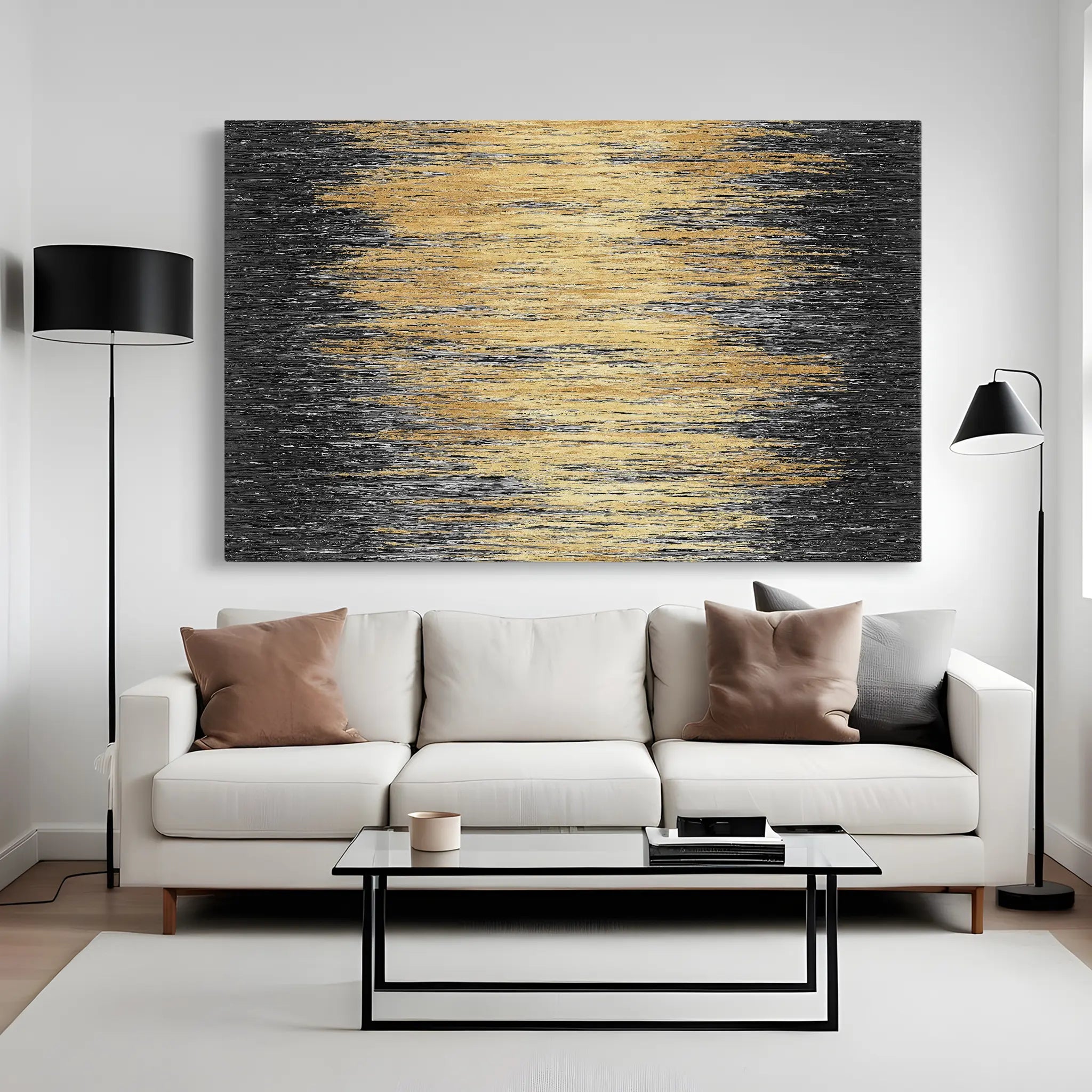 Abstract Canvas Wall Art WAD030-A 90 x 60 cm / Stretched on hidden frame