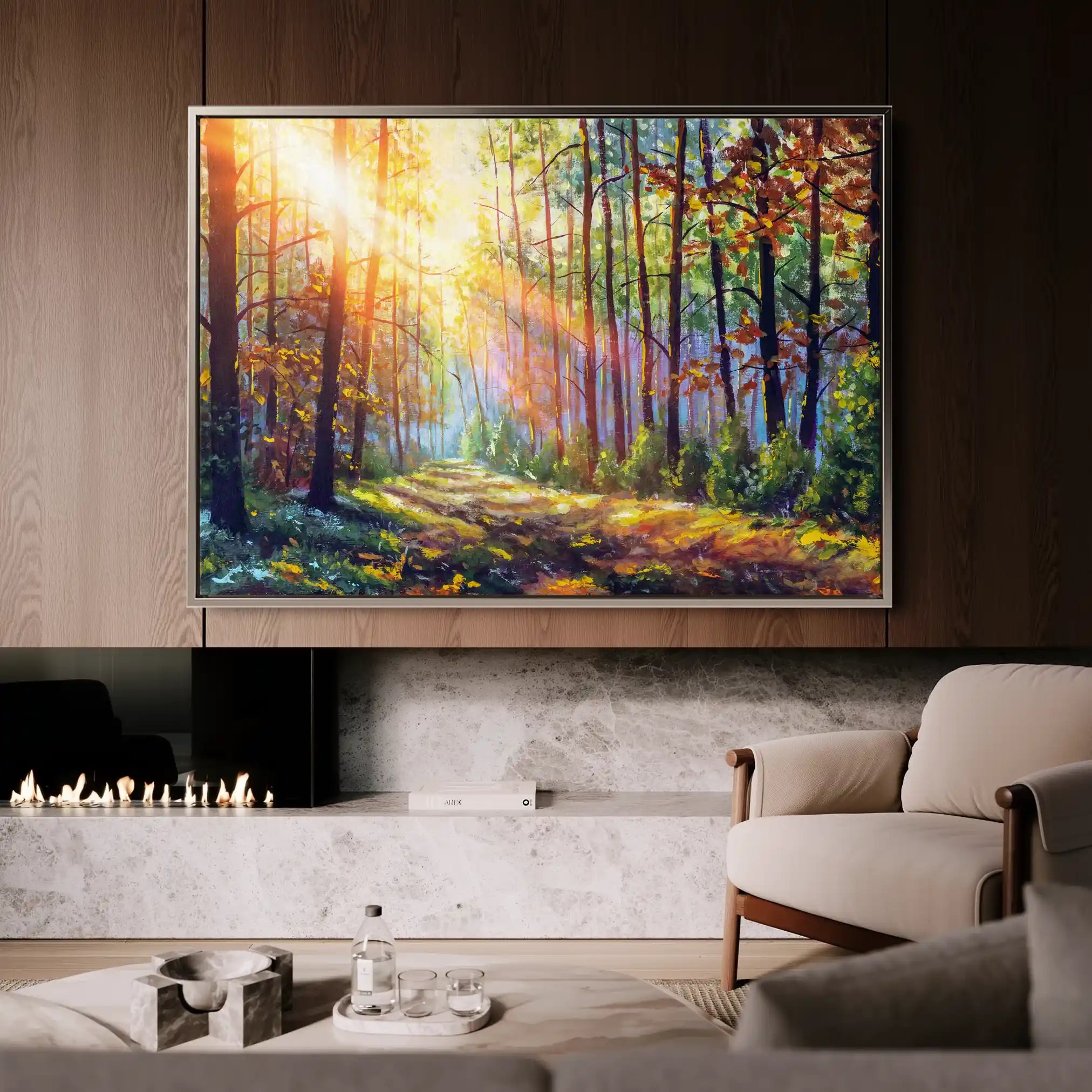 Landscape 030 Canvas Art 90 x 60 cm / Stretched on hidden frame