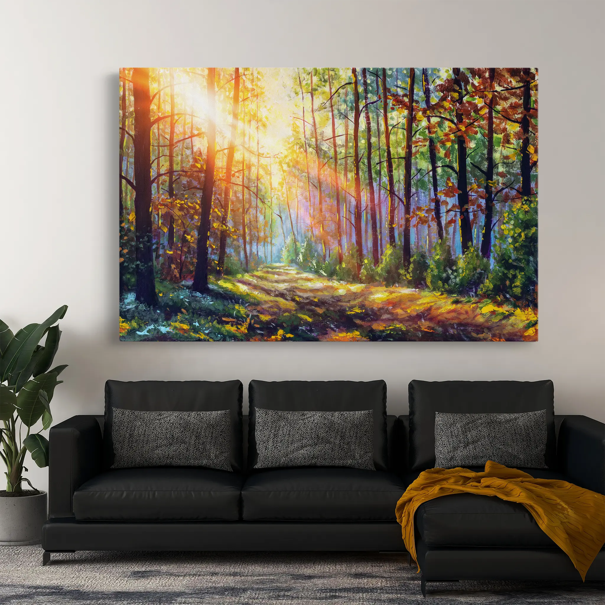 Landscape Canvas Wall Art WAD030-L 90 x 60 cm / Stretched on hidden frame