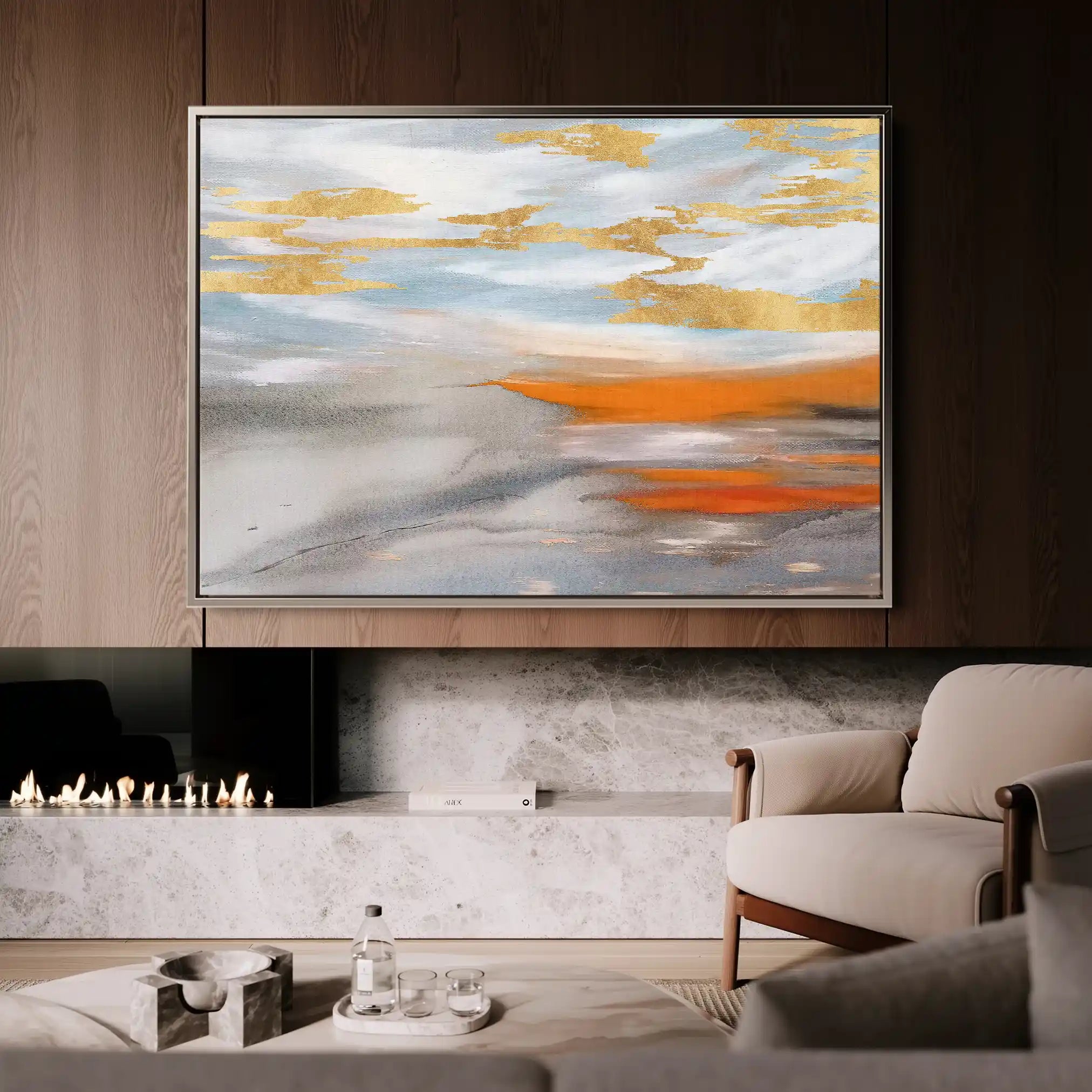 Abstract Canvas Wall Art WAD031-A 90 x 60 cm / Stretched on hidden frame
