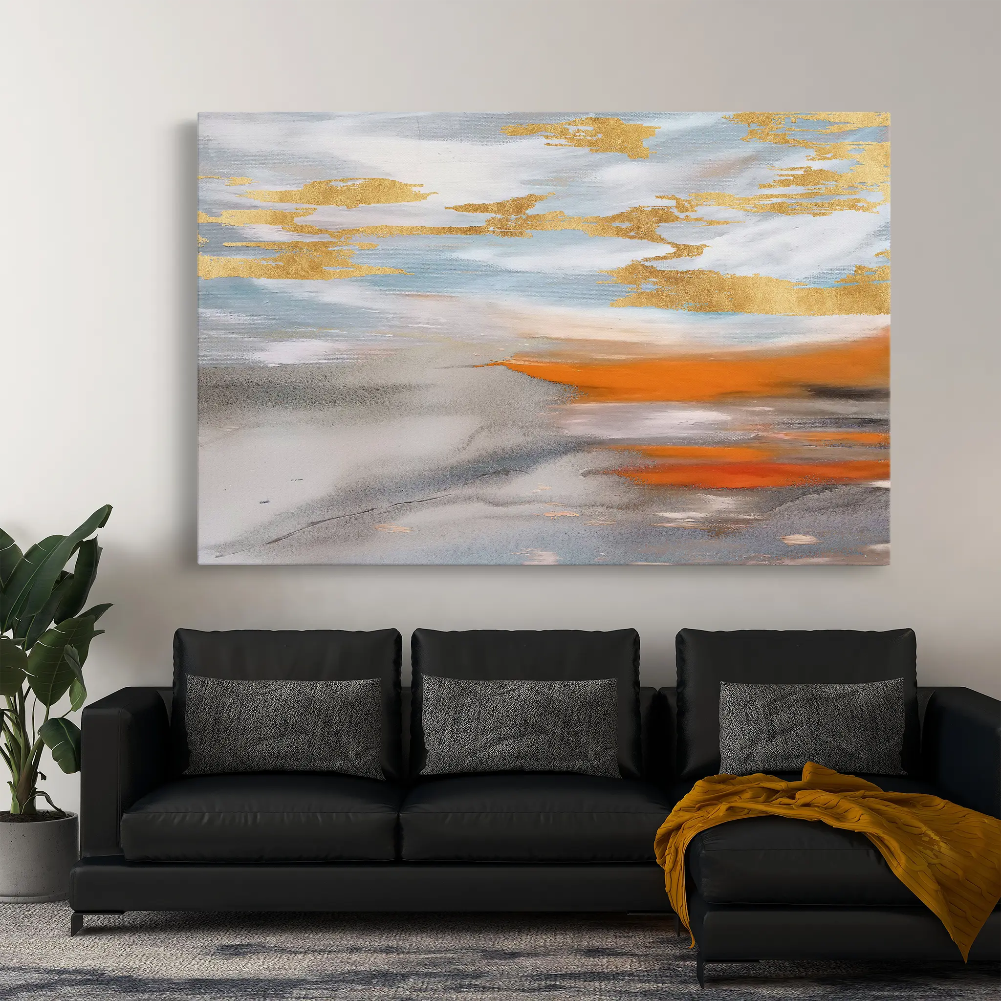 Abstract Canvas Wall Art WAD031-A 90 x 60 cm / Stretched on hidden frame