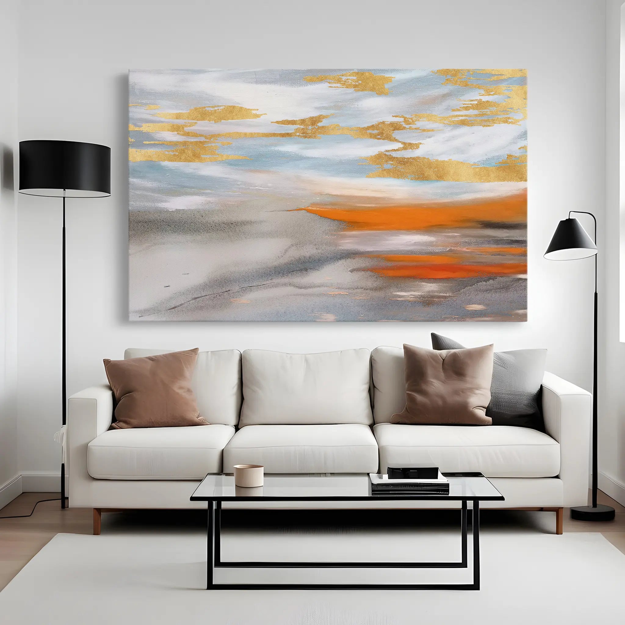 Abstract Canvas Wall Art WAD031-A 90 x 60 cm / Stretched on hidden frame