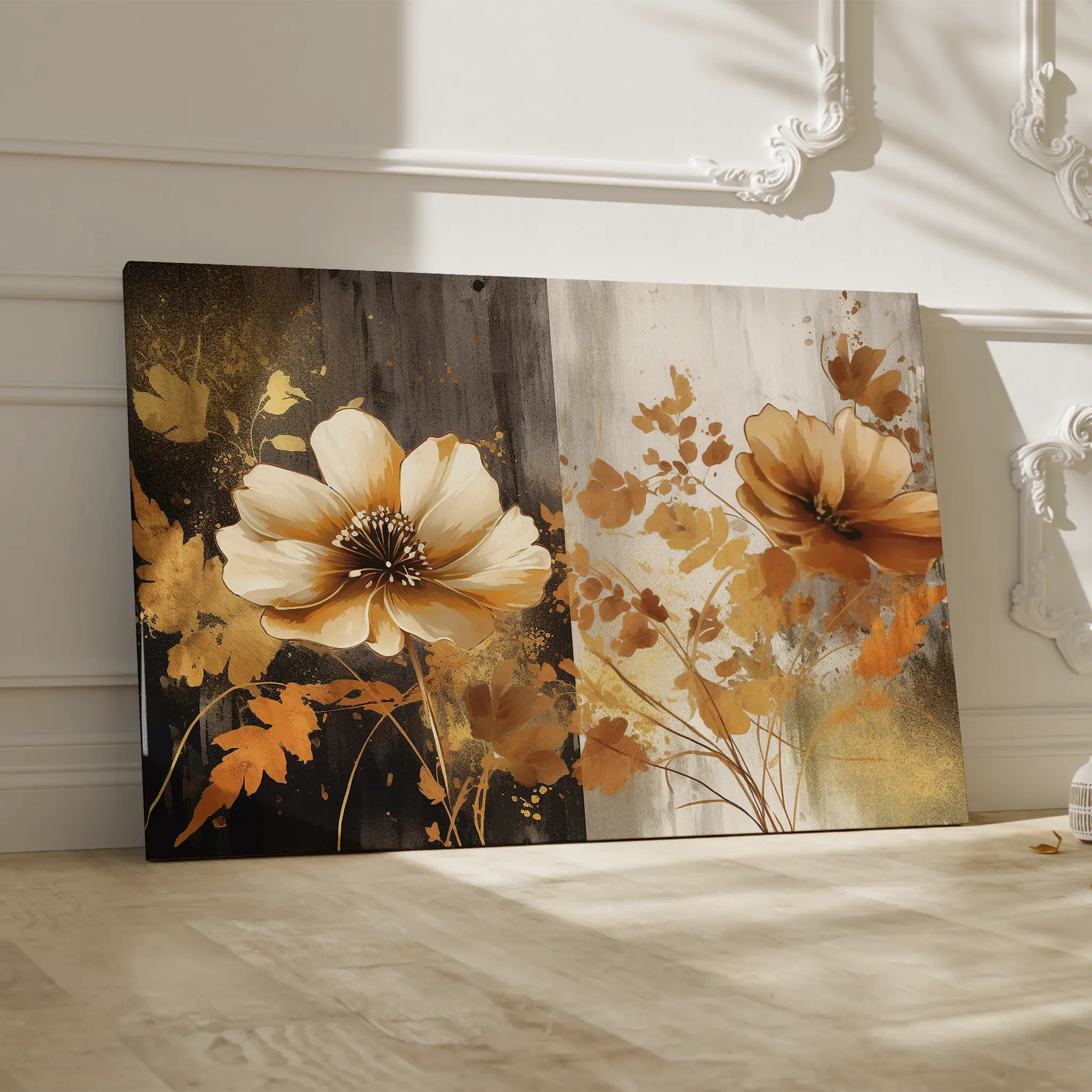 Floral Canvas Wall Art WAD031-F 90 x 60 cm / Stretched on hidden frame