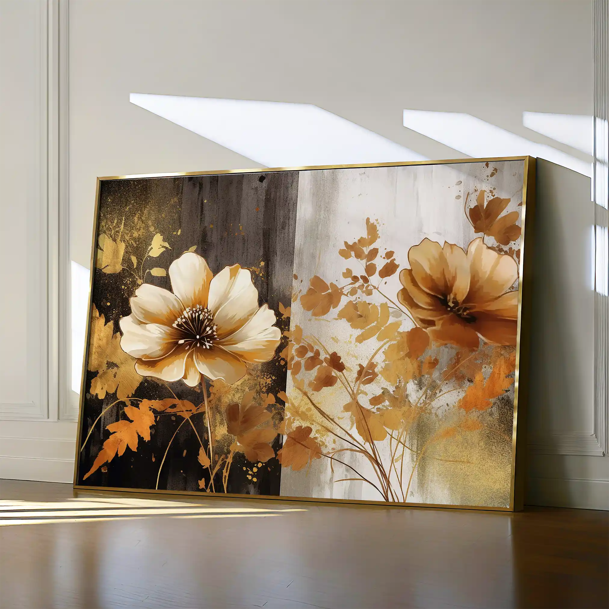 Floral Canvas Wall Art WAD031-F 90 x 60 cm / Stretched on hidden frame