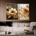 Floral Canvas Wall Art WAD031-F 90 x 60 cm / Stretched on hidden frame