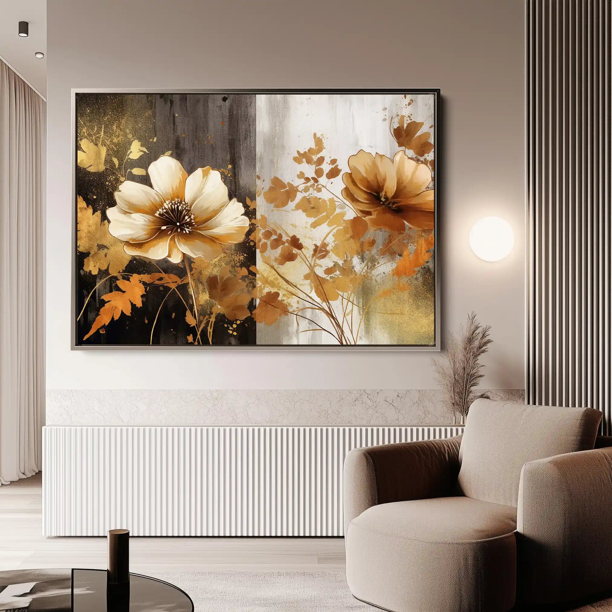 Floral Canvas Wall Art WAD031-F 90 x 60 cm / Stretched on hidden frame