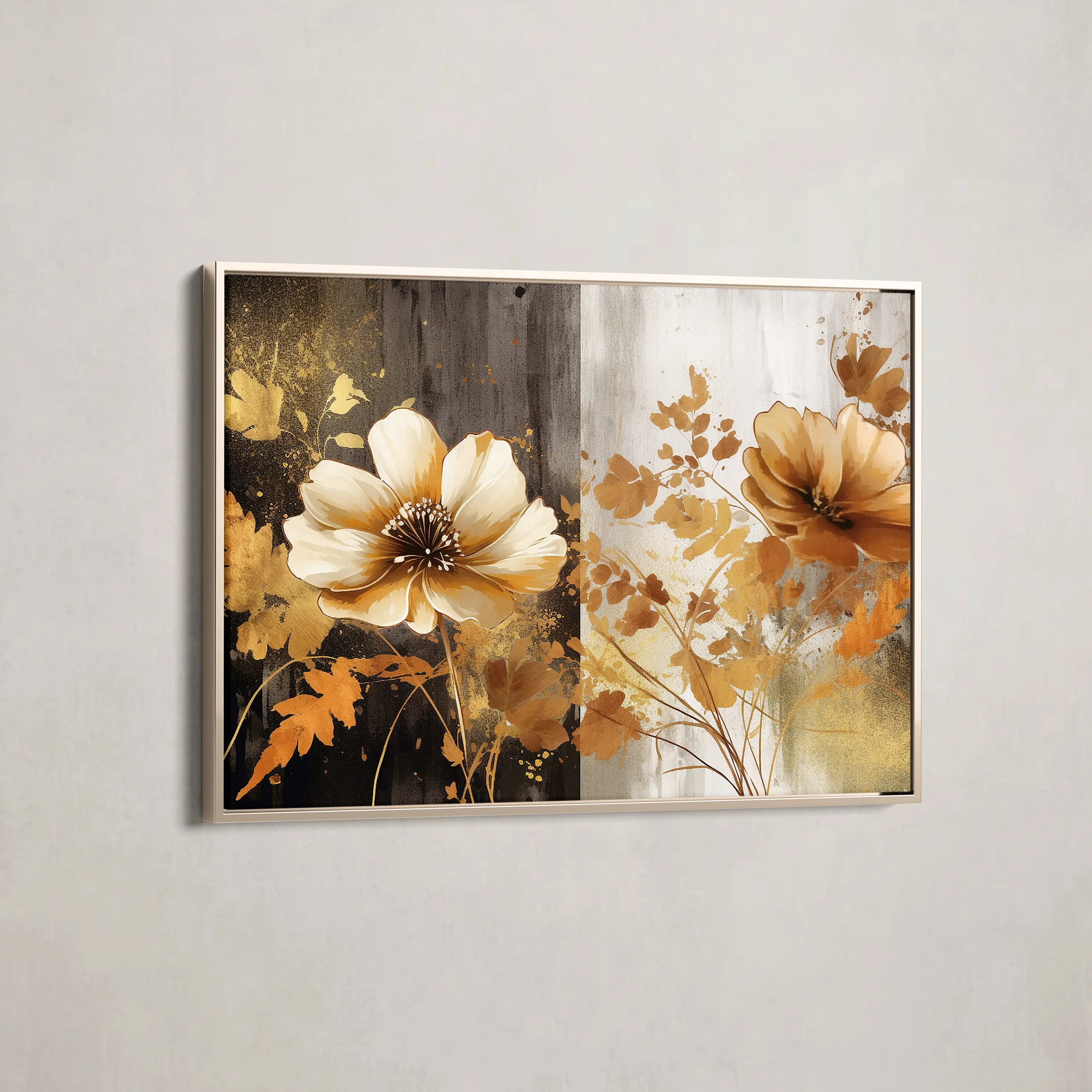 Floral Canvas Wall Art WAD031-F 90 x 60 cm / Stretched on hidden frame