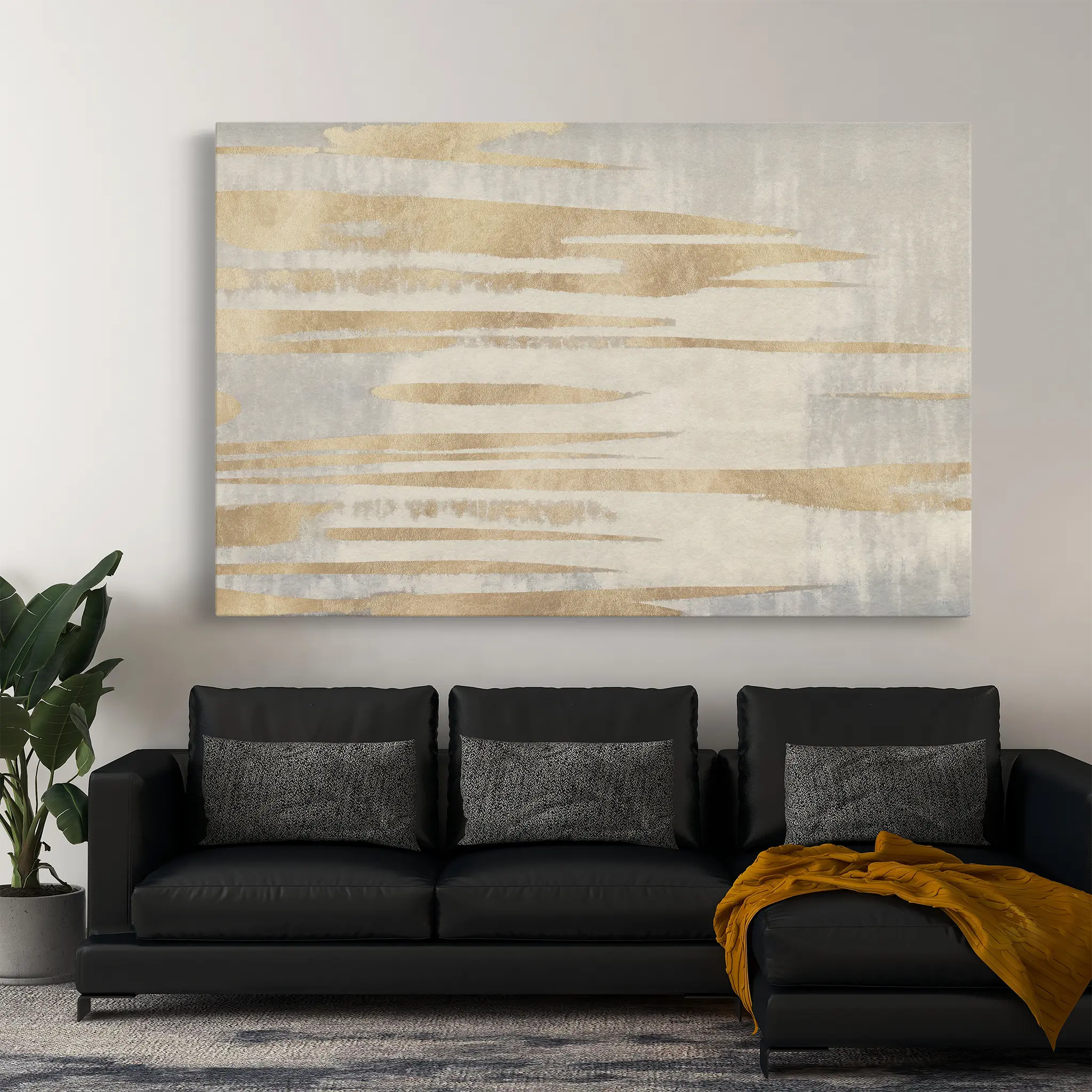 Abstract Canvas Wall Art WAD032-A 90 x 60 cm / Stretched on hidden frame