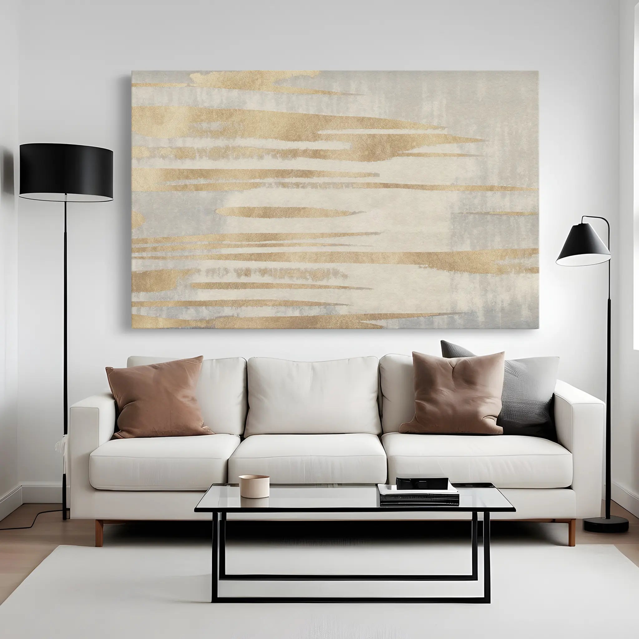 Abstract Canvas Wall Art WAD032-A 90 x 60 cm / Stretched on hidden frame