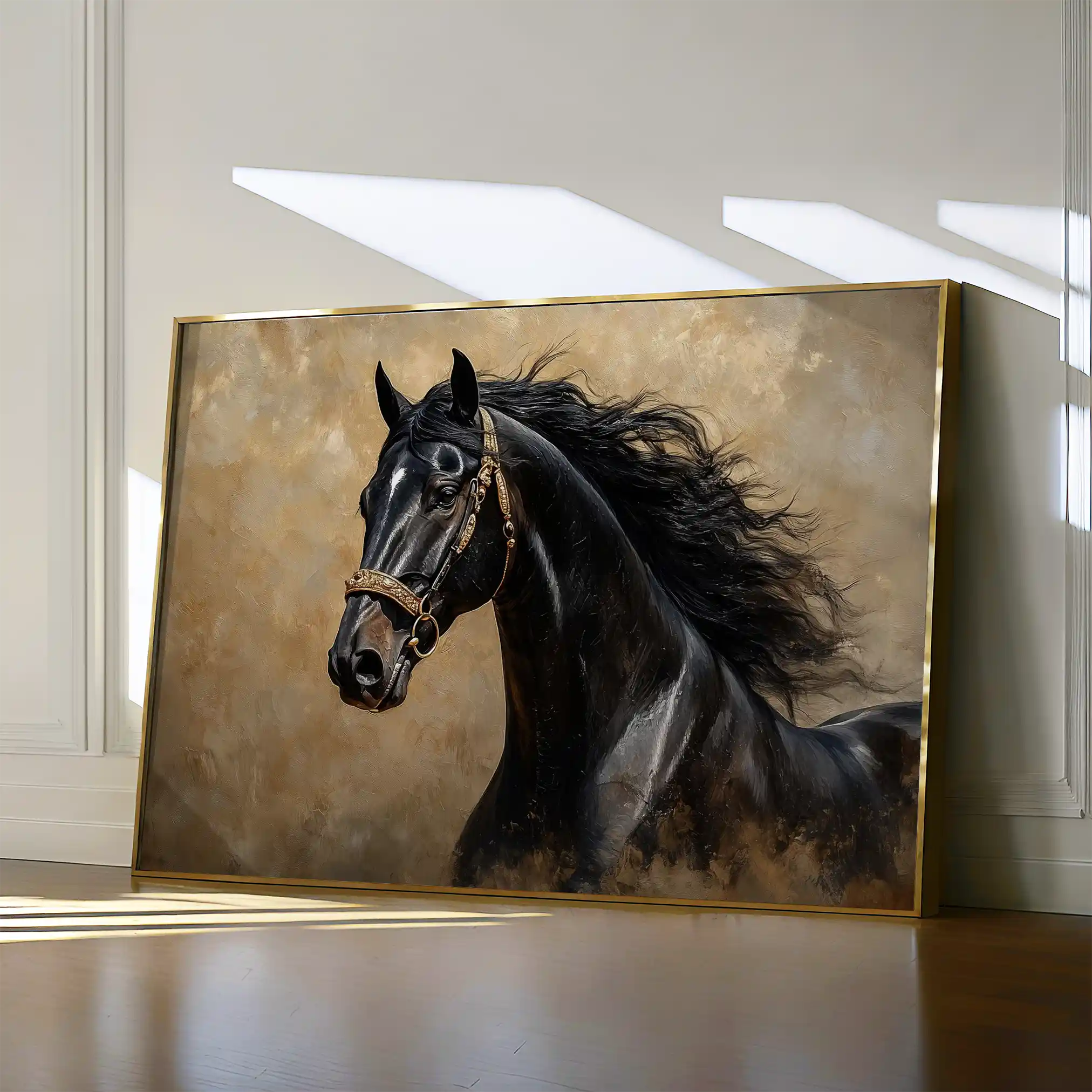 Horses 032 Canvas Art 90 x 60 cm / Stretched on hidden frame
