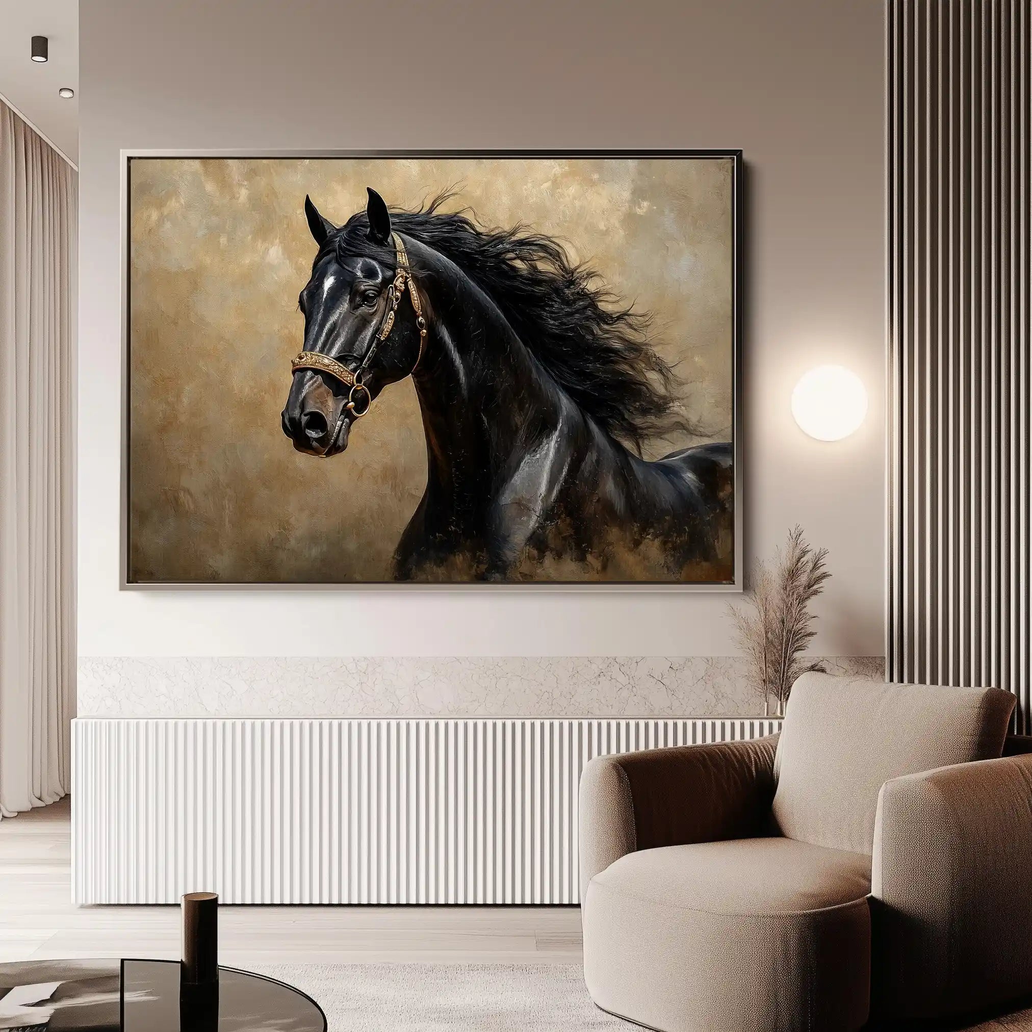 Horses 032 Canvas Art 90 x 60 cm / Stretched on hidden frame