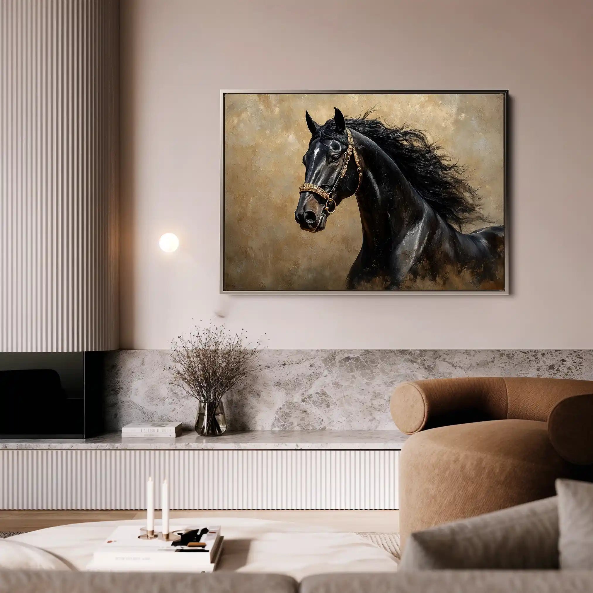 Horses 032 Canvas Art 90 x 60 cm / Stretched on hidden frame