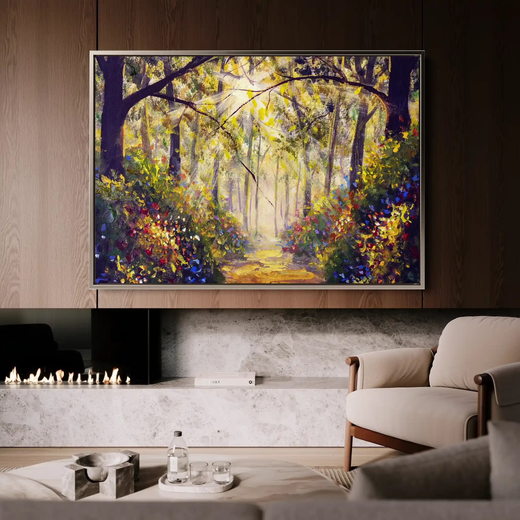 Landscape 032 Canvas Art 90 x 60 cm / Stretched on hidden frame