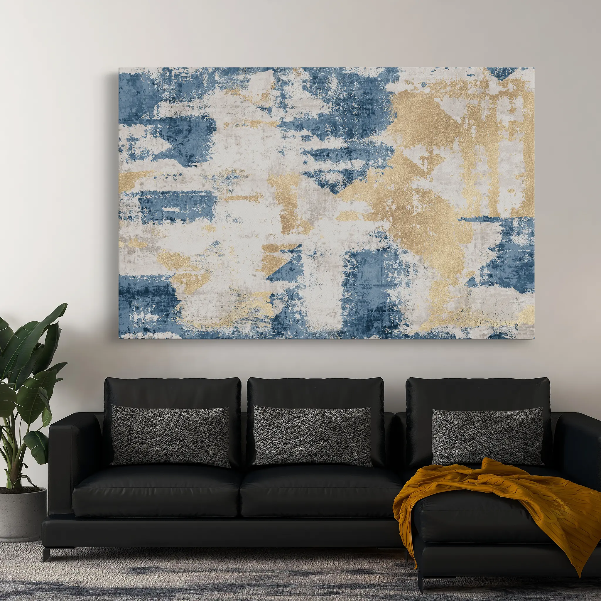 Abstract Canvas Wall Art WAD033-A 90 x 60 cm / Stretched on hidden frame