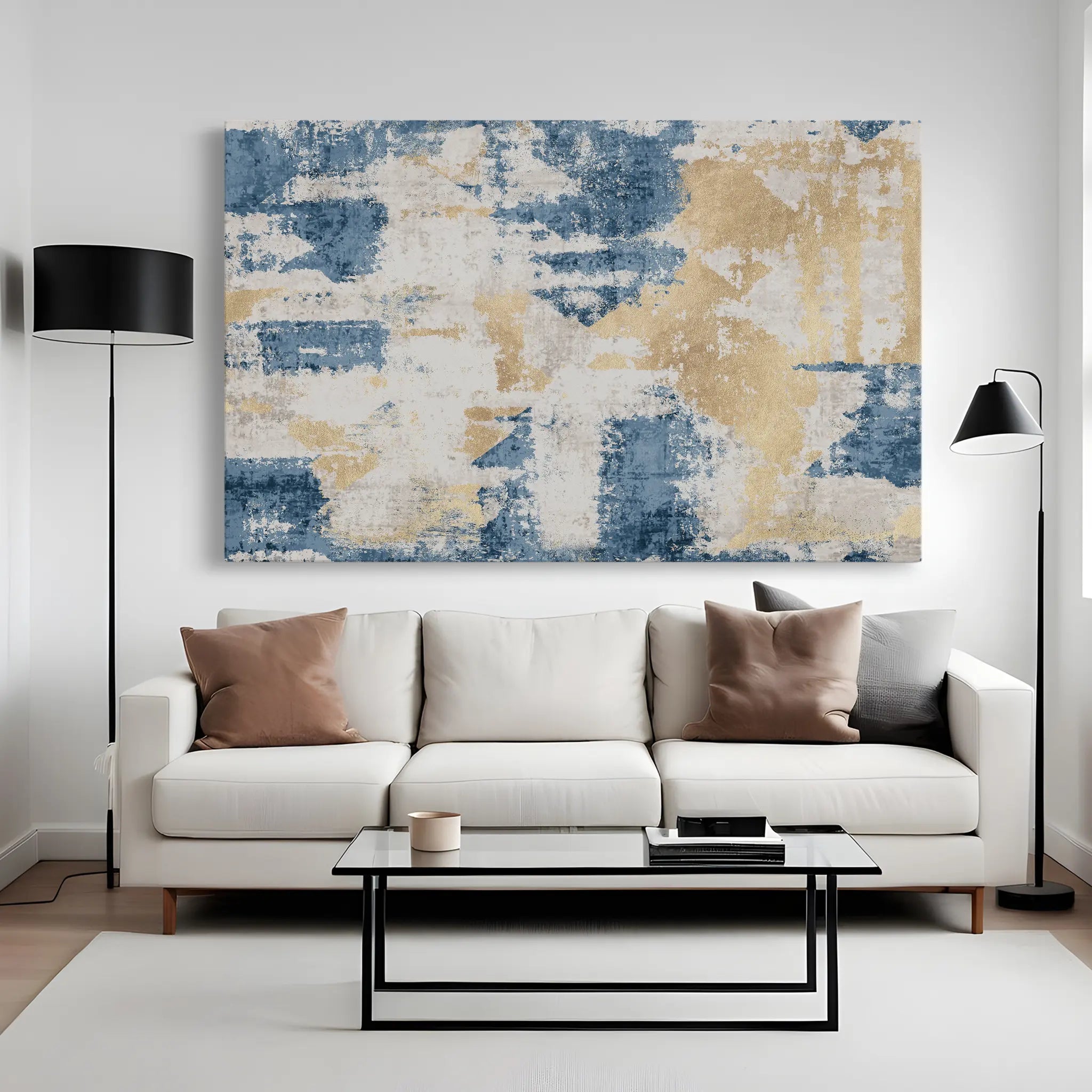 Abstract Canvas Wall Art WAD033-A 90 x 60 cm / Stretched on hidden frame