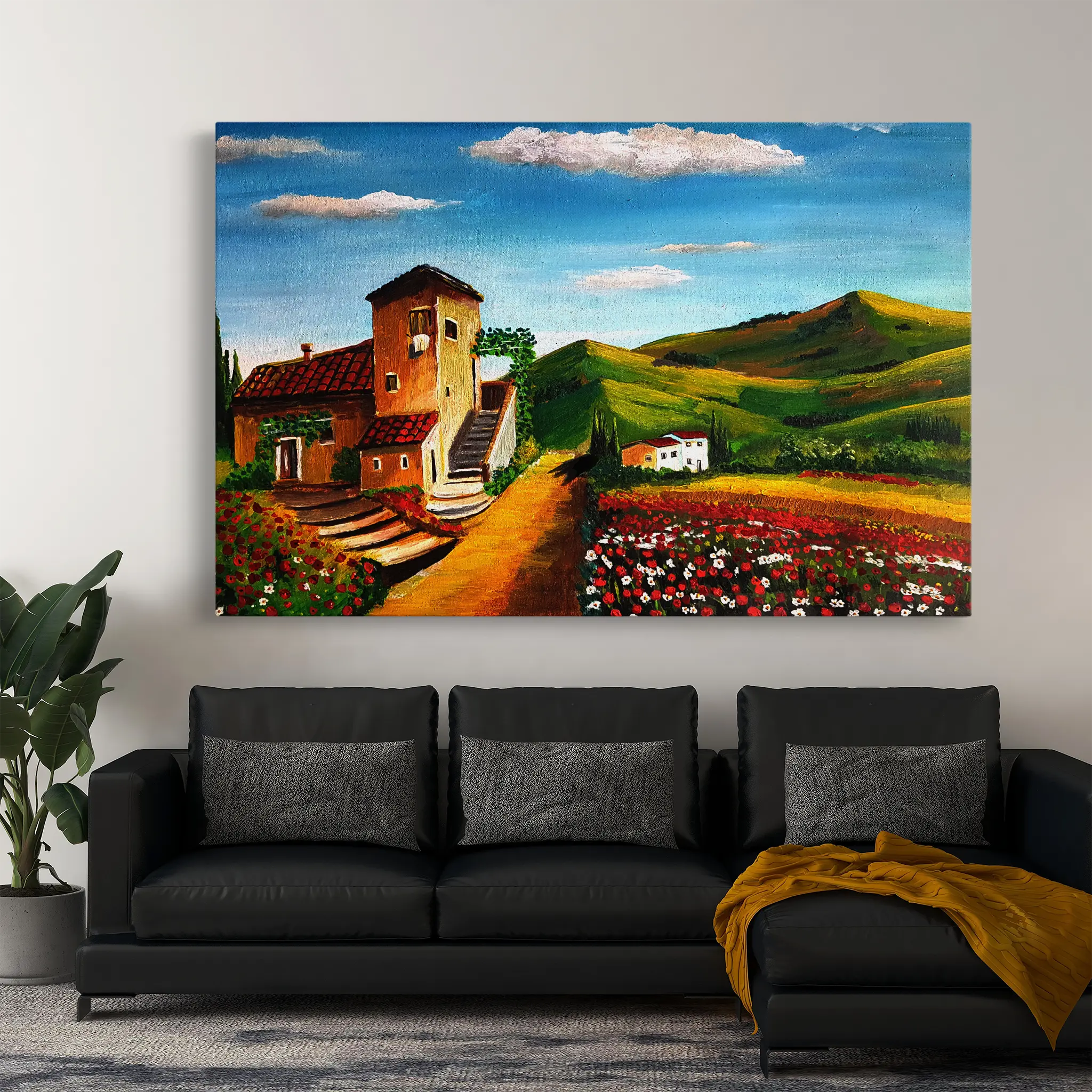 Landscape Canvas Wall Art WAD033-L 90 x 60 cm / Stretched on hidden frame