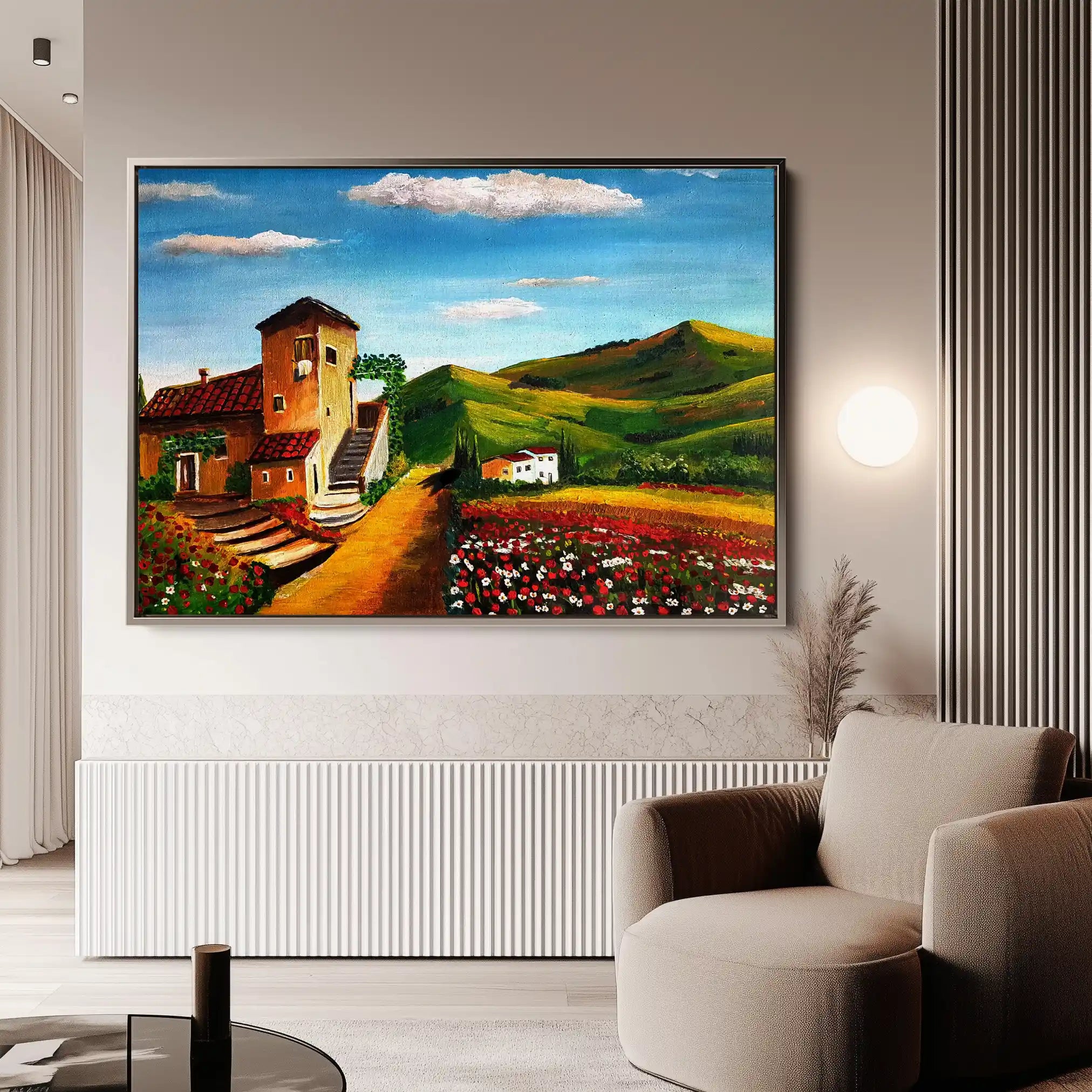 Landscape 033 Canvas Art 90 x 60 cm / Stretched on hidden frame