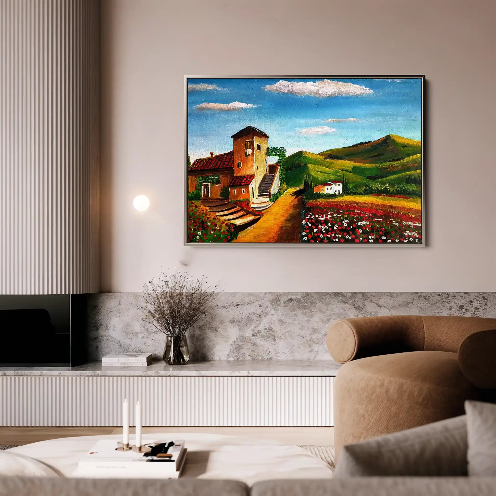 Landscape 033 Canvas Art 90 x 60 cm / Stretched on hidden frame