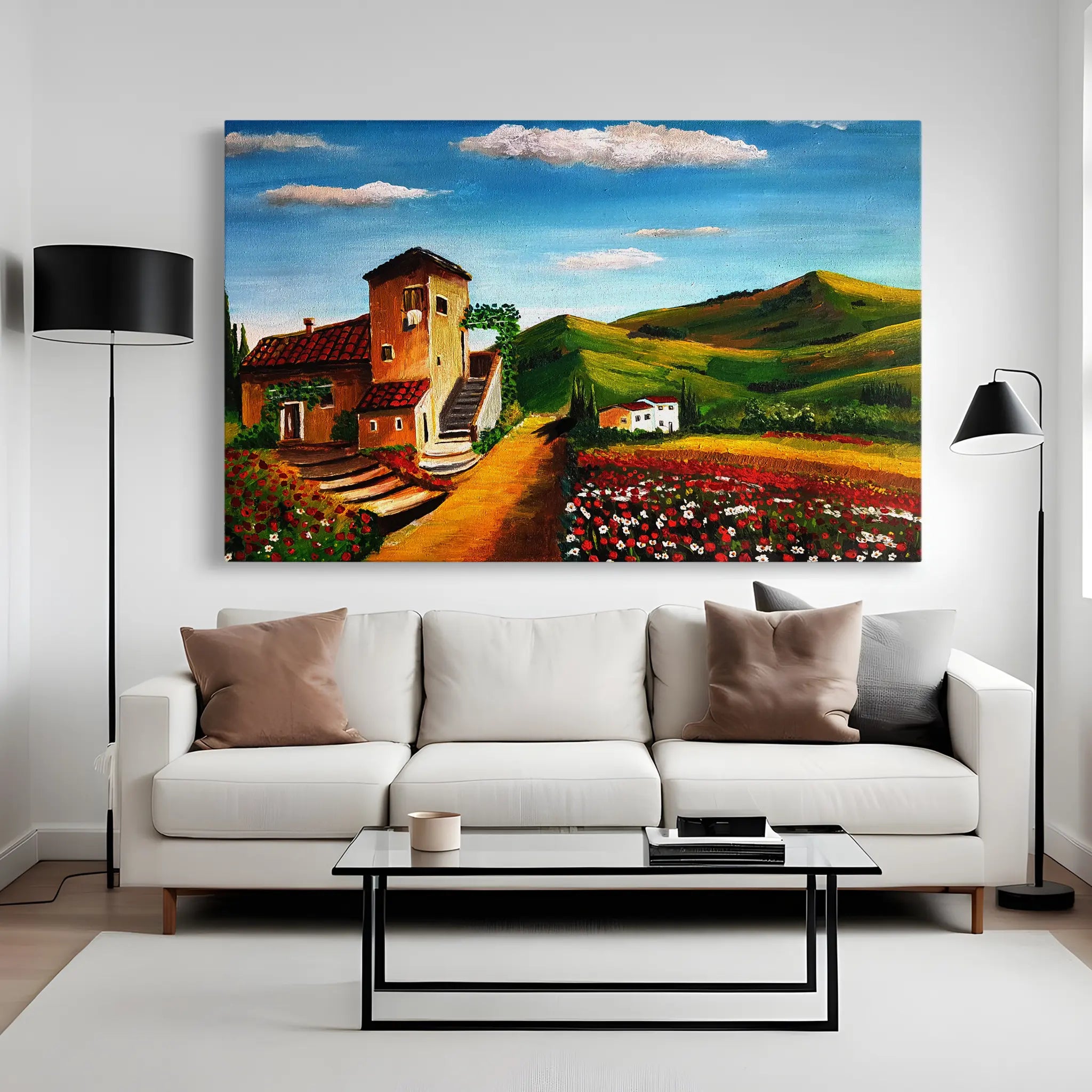 Landscape Canvas Wall Art WAD033-L 90 x 60 cm / Stretched on hidden frame