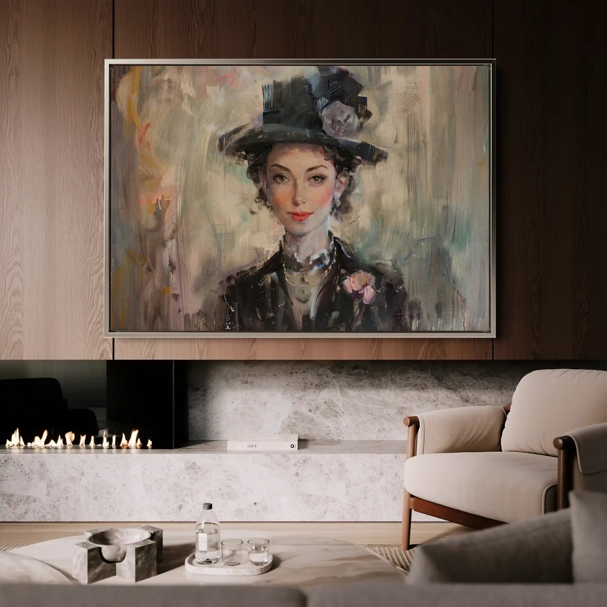 Portrait 033 Canvas Art 90 x 60 cm / Stretched on hidden frame