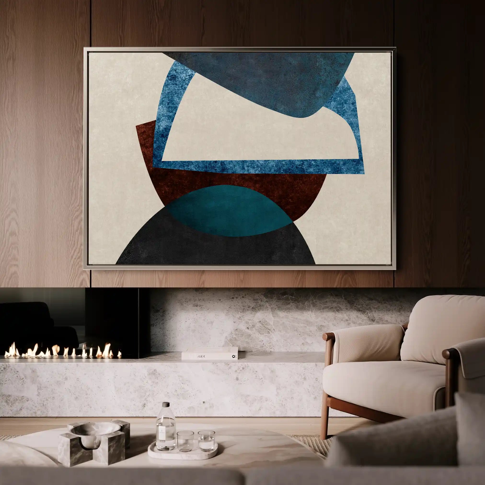 Abstract Canvas Wall Art WAD034-A 90 x 60 cm / Stretched on hidden frame