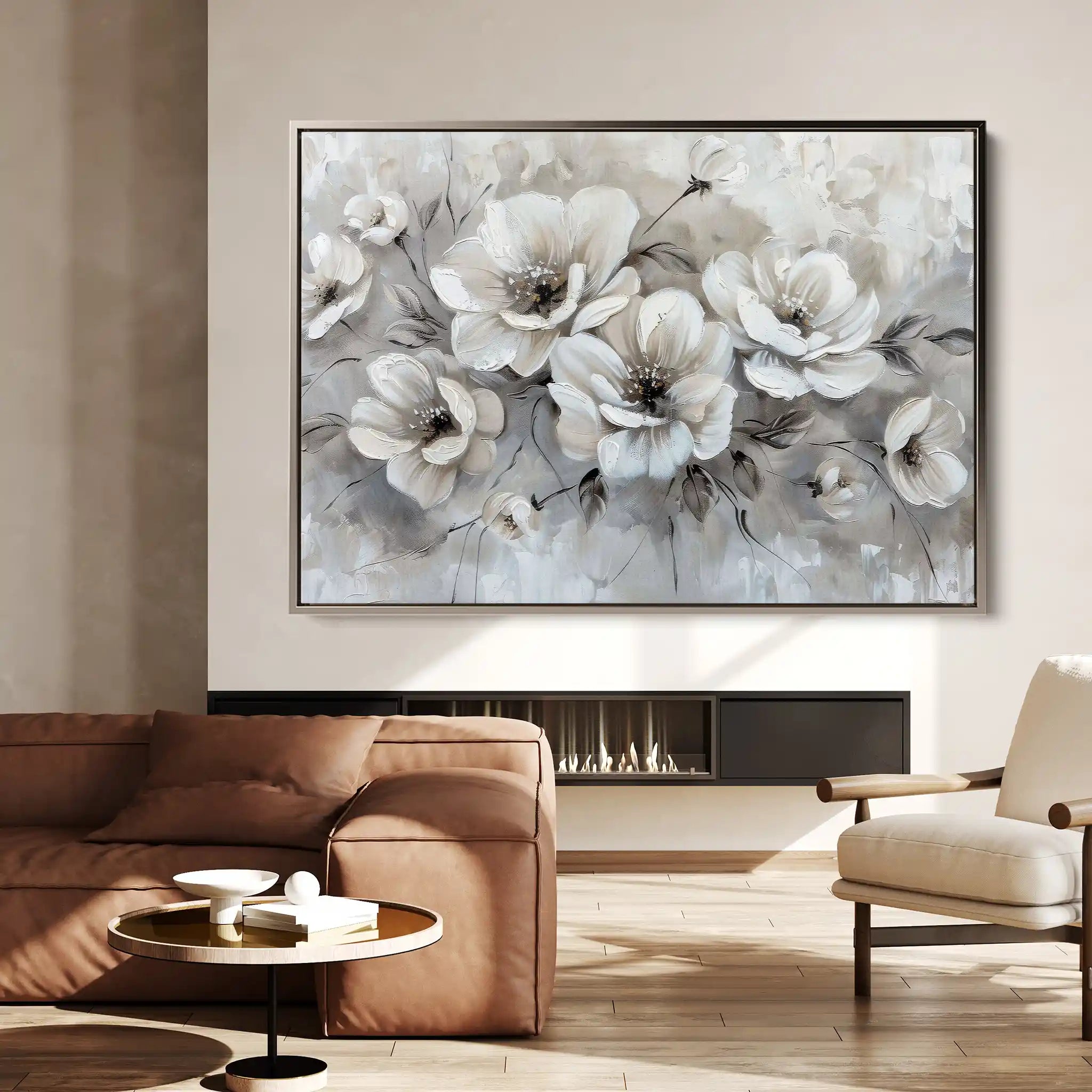 Floral Canvas Wall Art WAD034-F 90 x 60 cm / Stretched on hidden frame