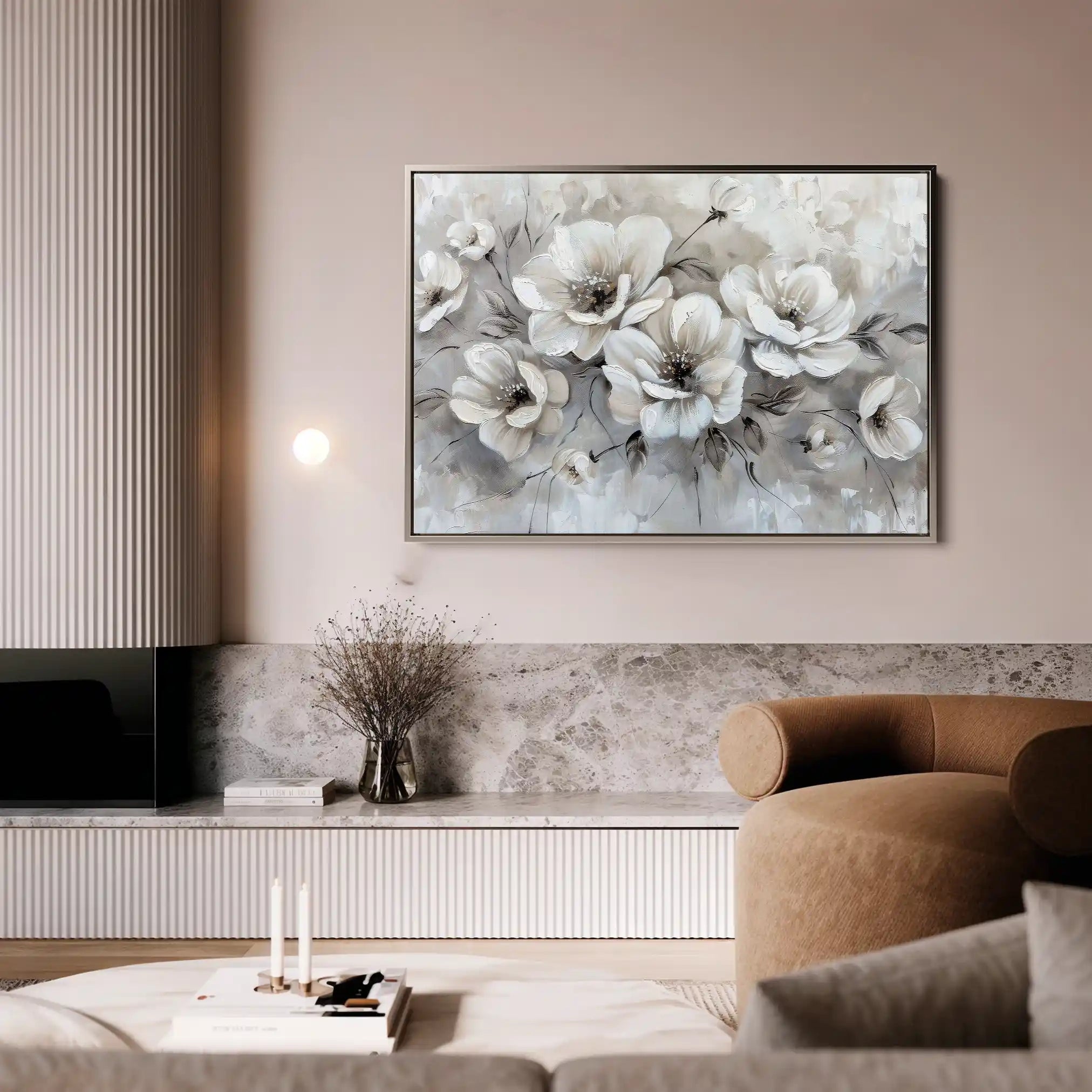 Floral Canvas Wall Art WAD034-F 90 x 60 cm / Stretched on hidden frame