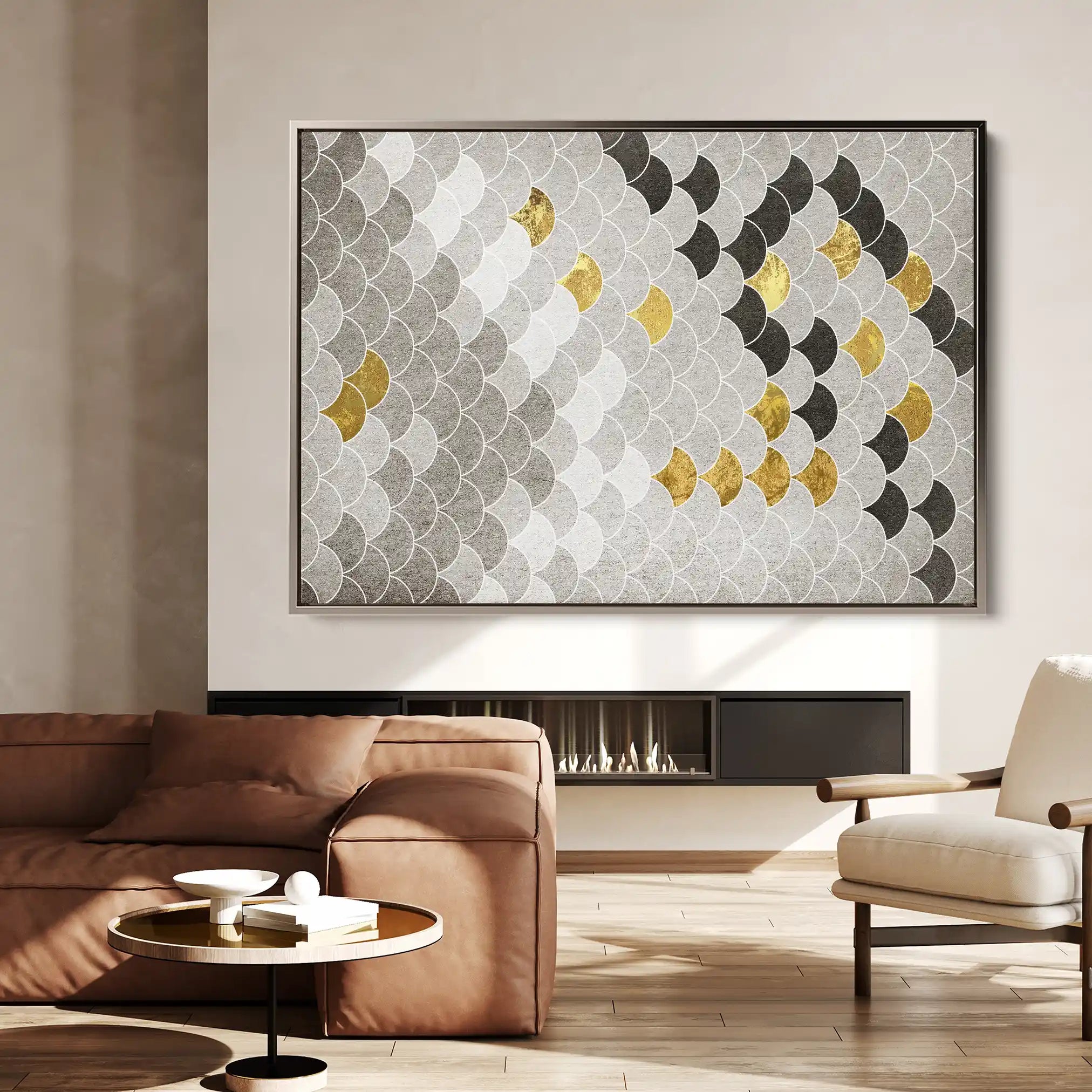 Abstract Canvas Wall Art WAD035-A 90 x 60 cm / Stretched on hidden frame