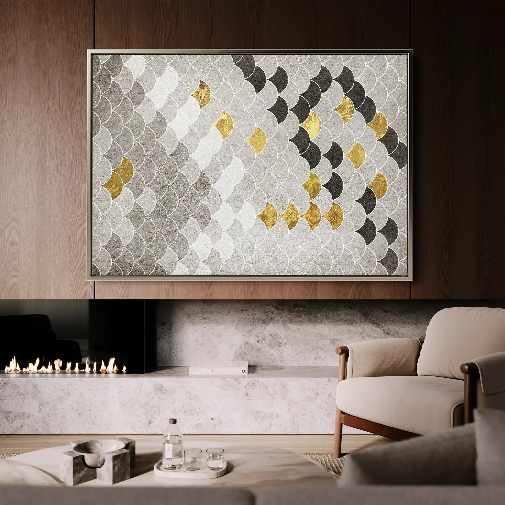 Abstract Canvas Wall Art WAD035-A 90 x 60 cm / Stretched on hidden frame