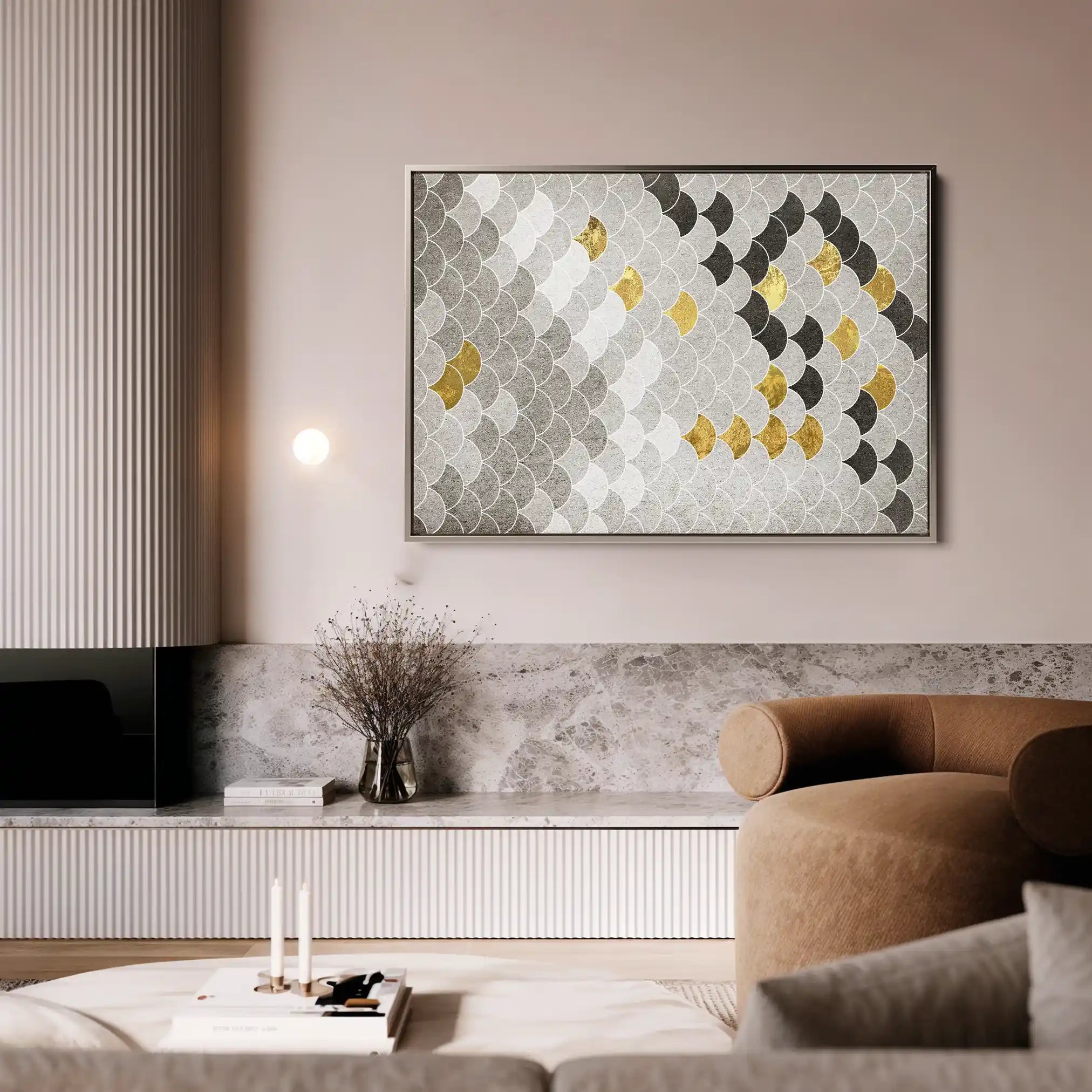 Abstract Canvas Wall Art WAD035-A 90 x 60 cm / Stretched on hidden frame