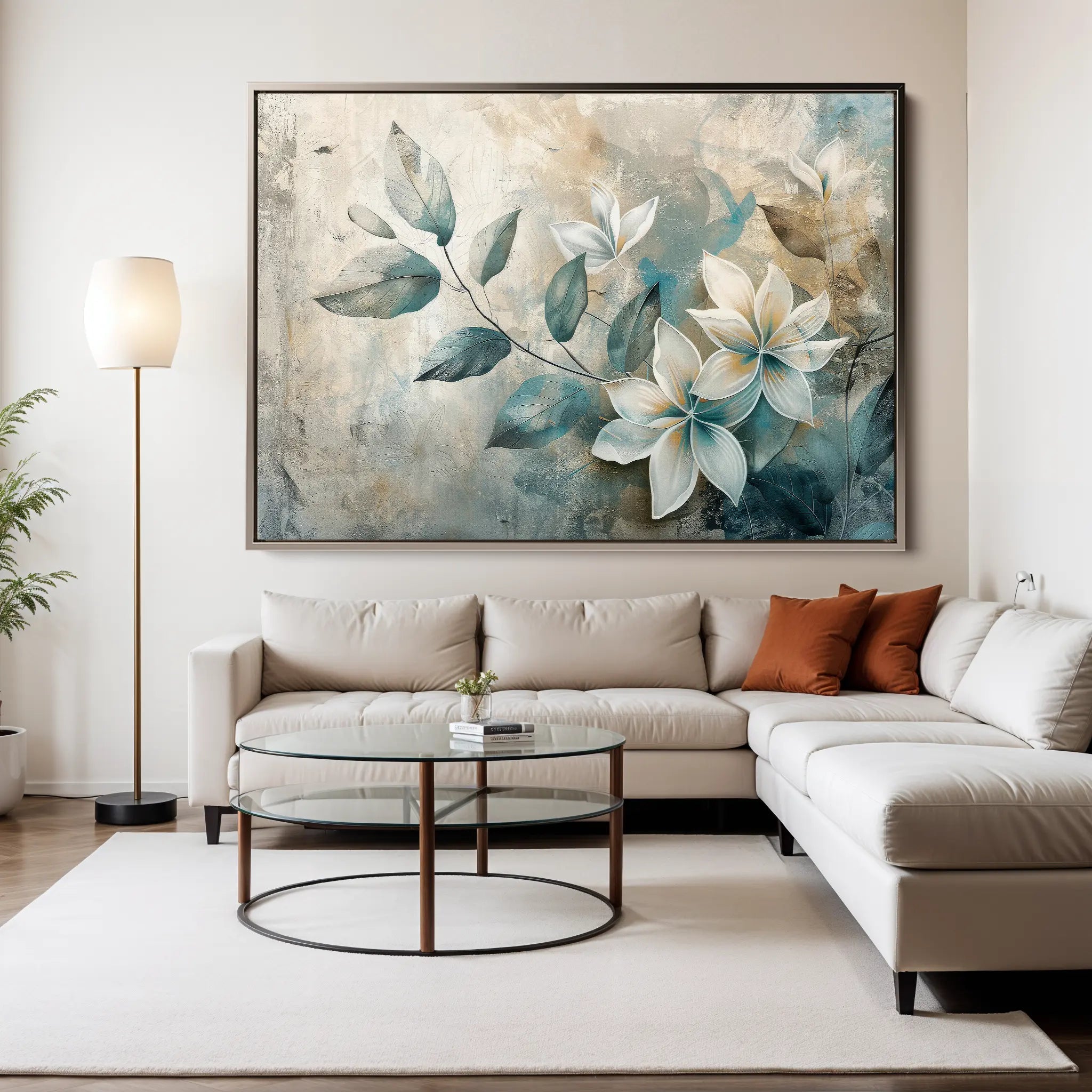 Floral Canvas Wall Art WAD035-F 90 x 60 cm / Stretched on hidden frame