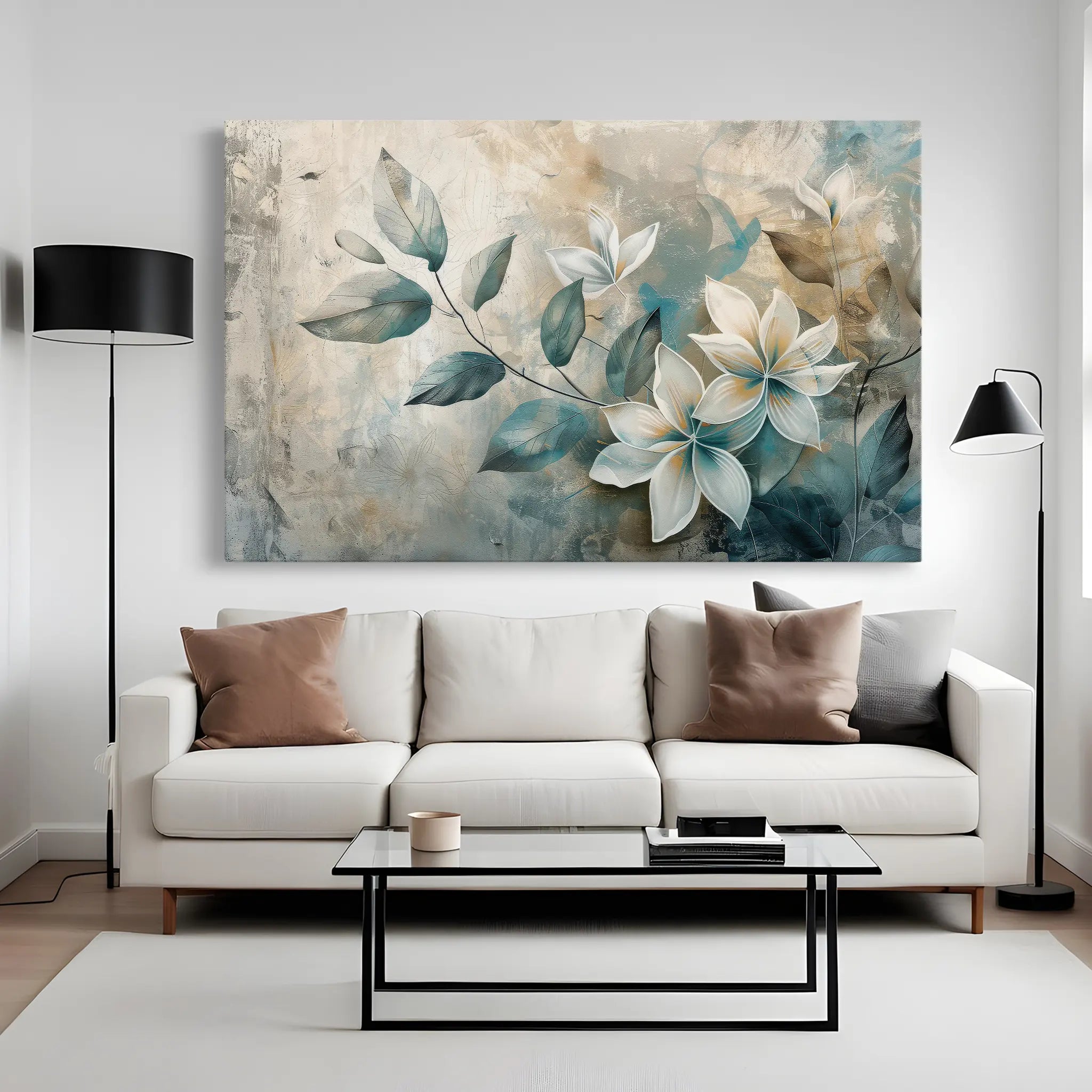 Floral Canvas Wall Art WAD035-F 90 x 60 cm / Stretched on hidden frame