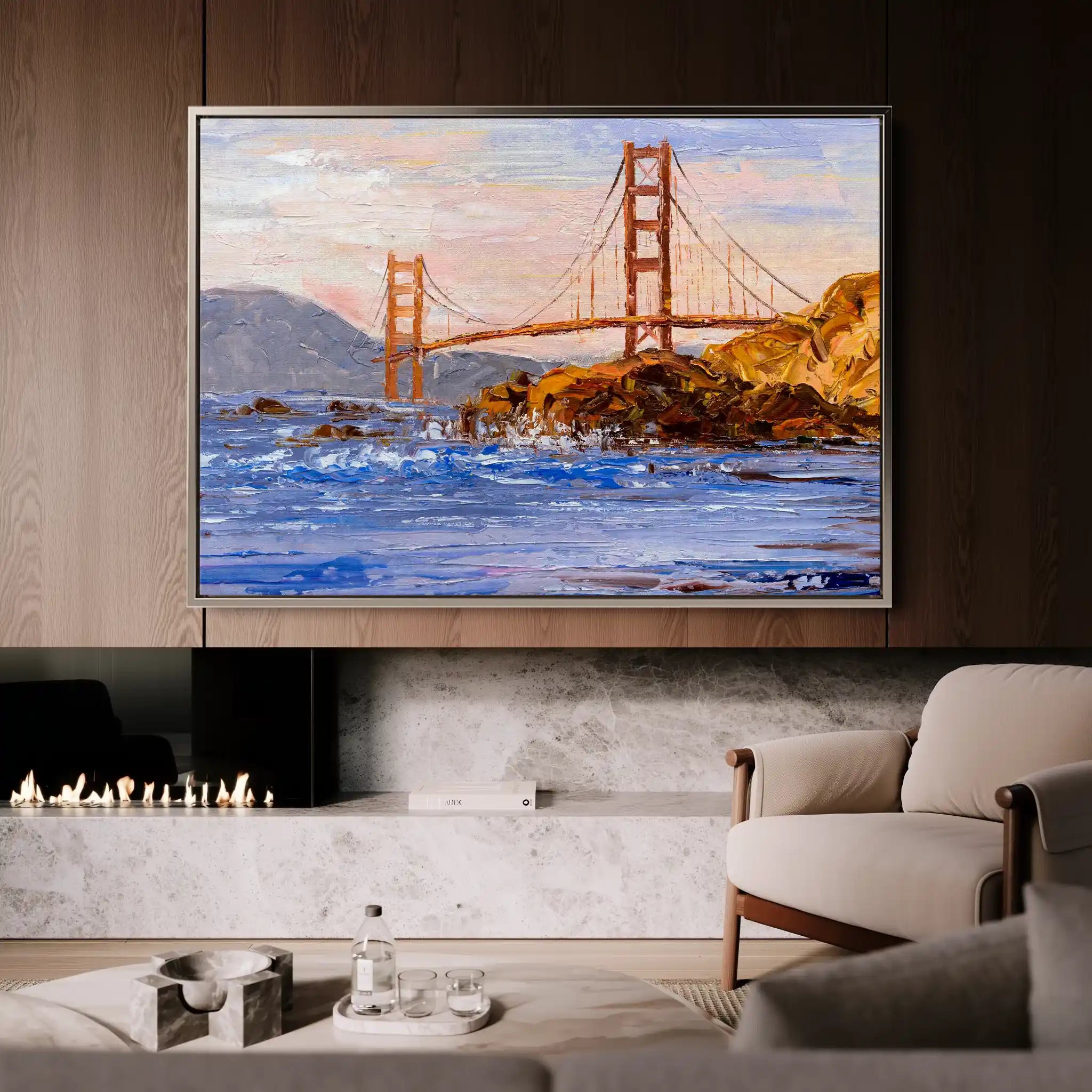 Landscape 035 Canvas Art 90 x 60 cm / Stretched on hidden frame