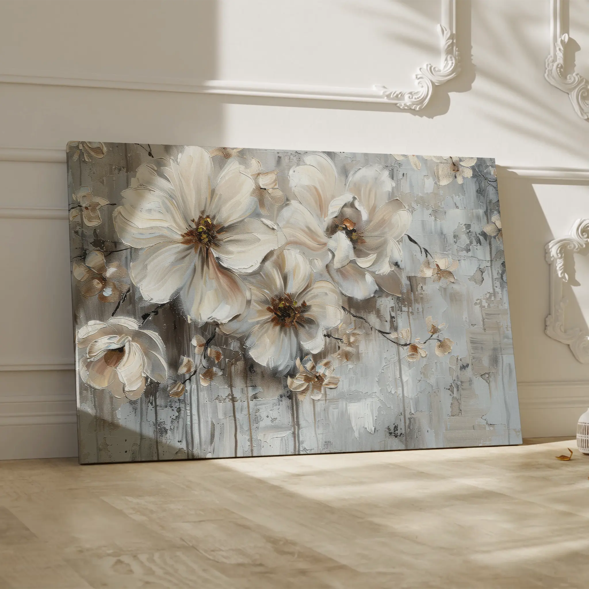 Floral Canvas Wall Art WAD036-F 90 x 60 cm / Stretched on hidden frame