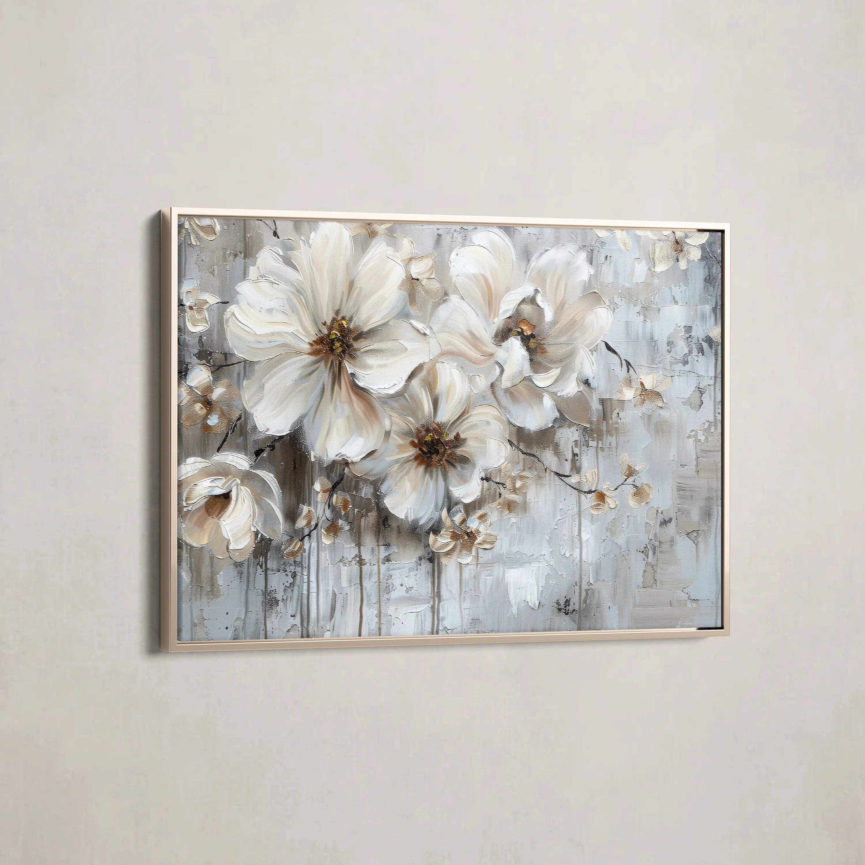 Floral Canvas Wall Art WAD036-F 90 x 60 cm / Stretched on hidden frame