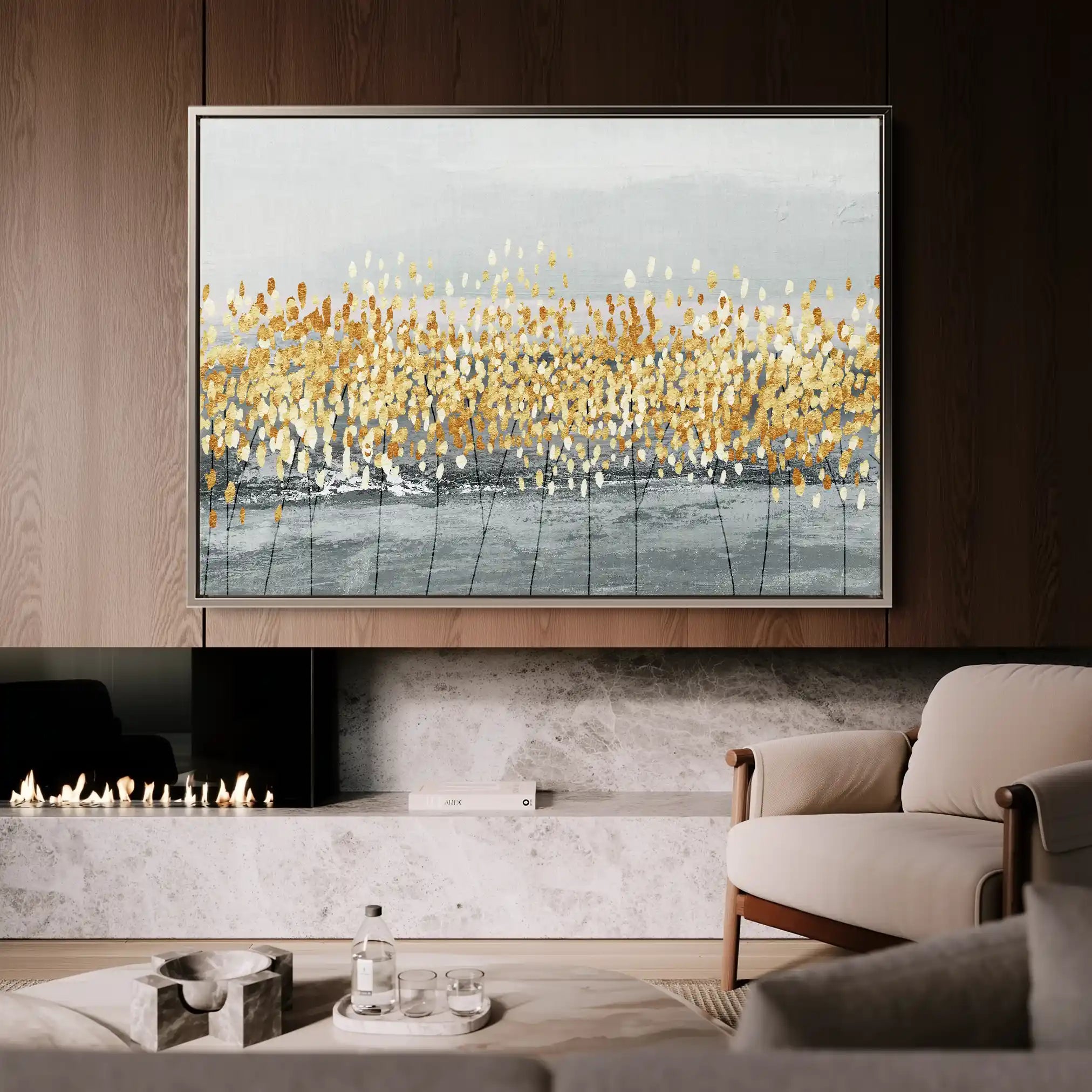Abstract Canvas Wall Art WAD037-A 90 x 60 cm / Stretched on hidden frame
