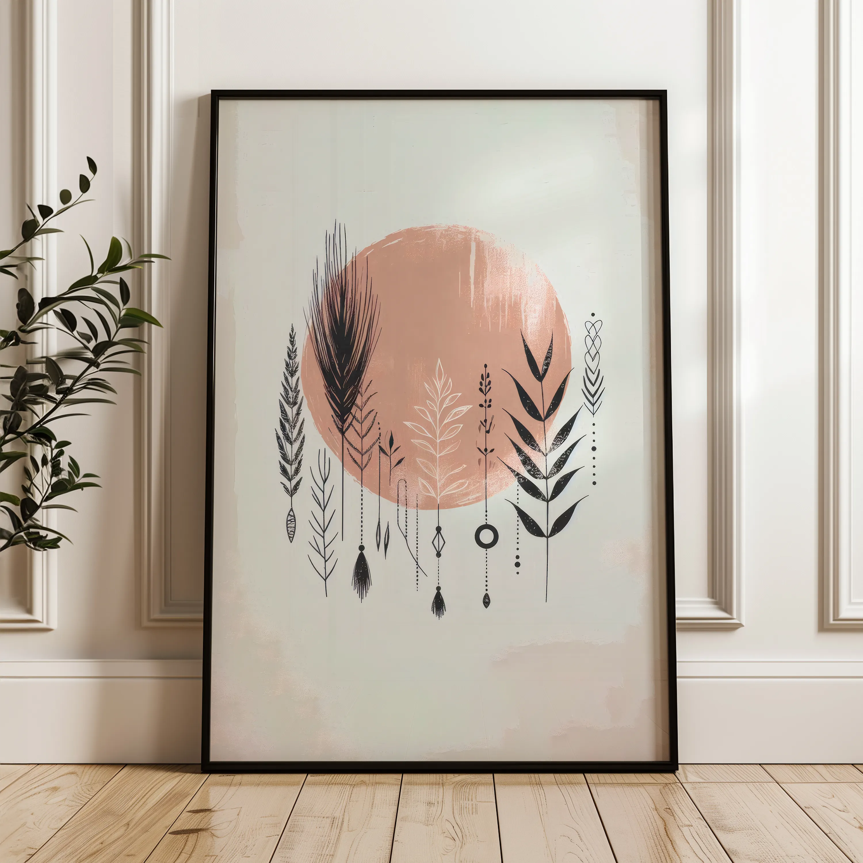 Boho Canvas Wall Art WAD037-BH 90 x 60 cm / Stretched on hidden frame