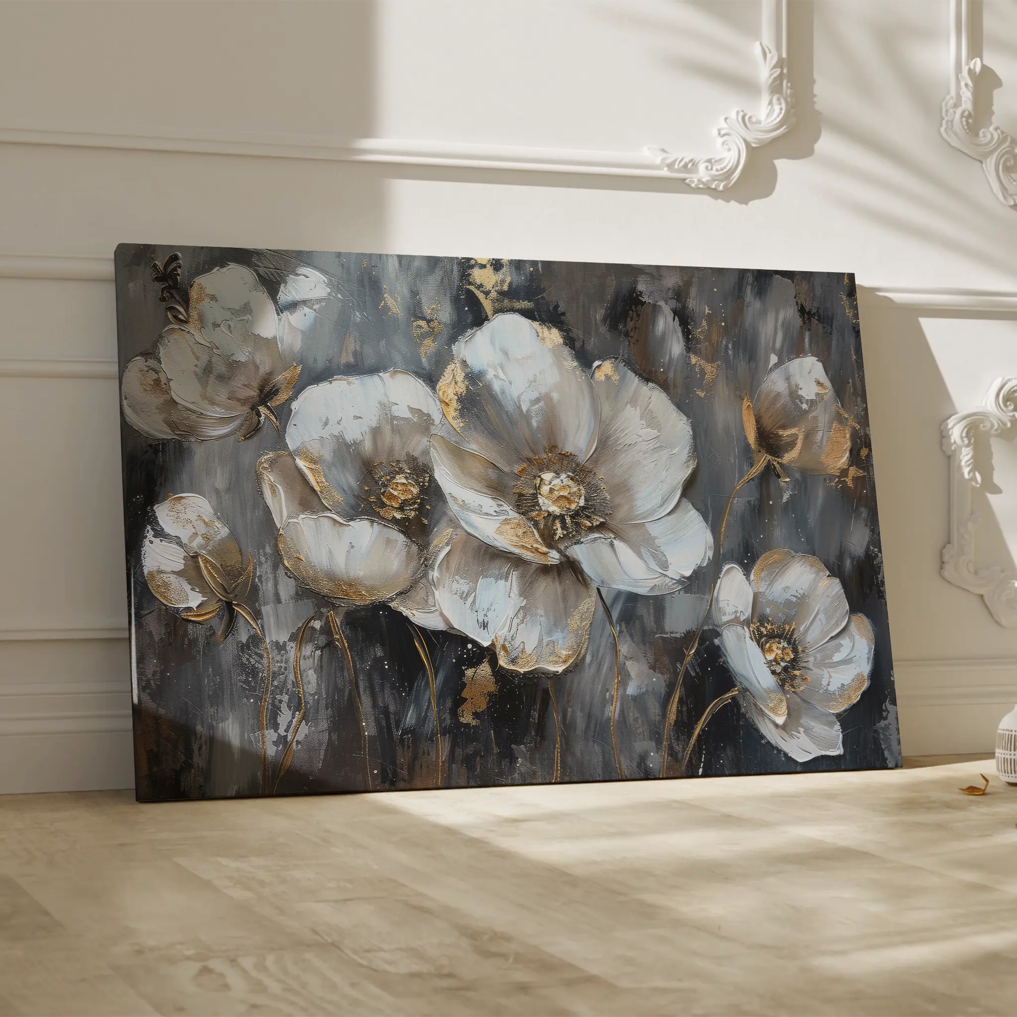 Floral Canvas Wall Art WAD037-F 90 x 60 cm / Stretched on hidden frame