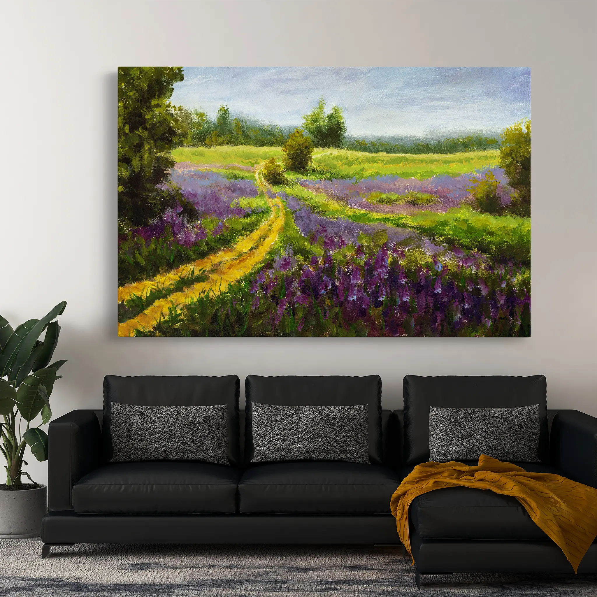 Landscape Canvas Wall Art WAD037-L 90 x 60 cm / Stretched on hidden frame