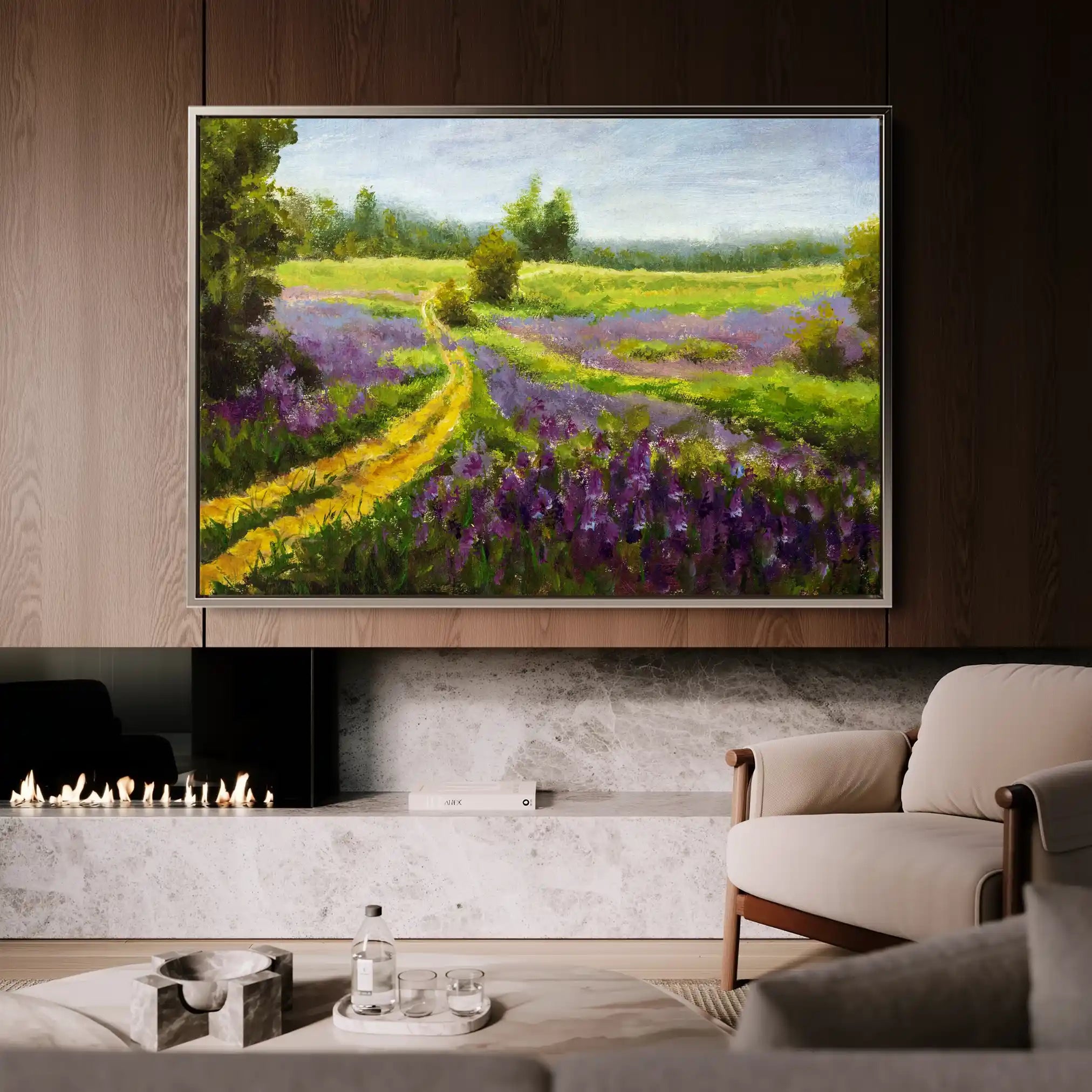 Landscape 037 Canvas Art 90 x 60 cm / Stretched on hidden frame