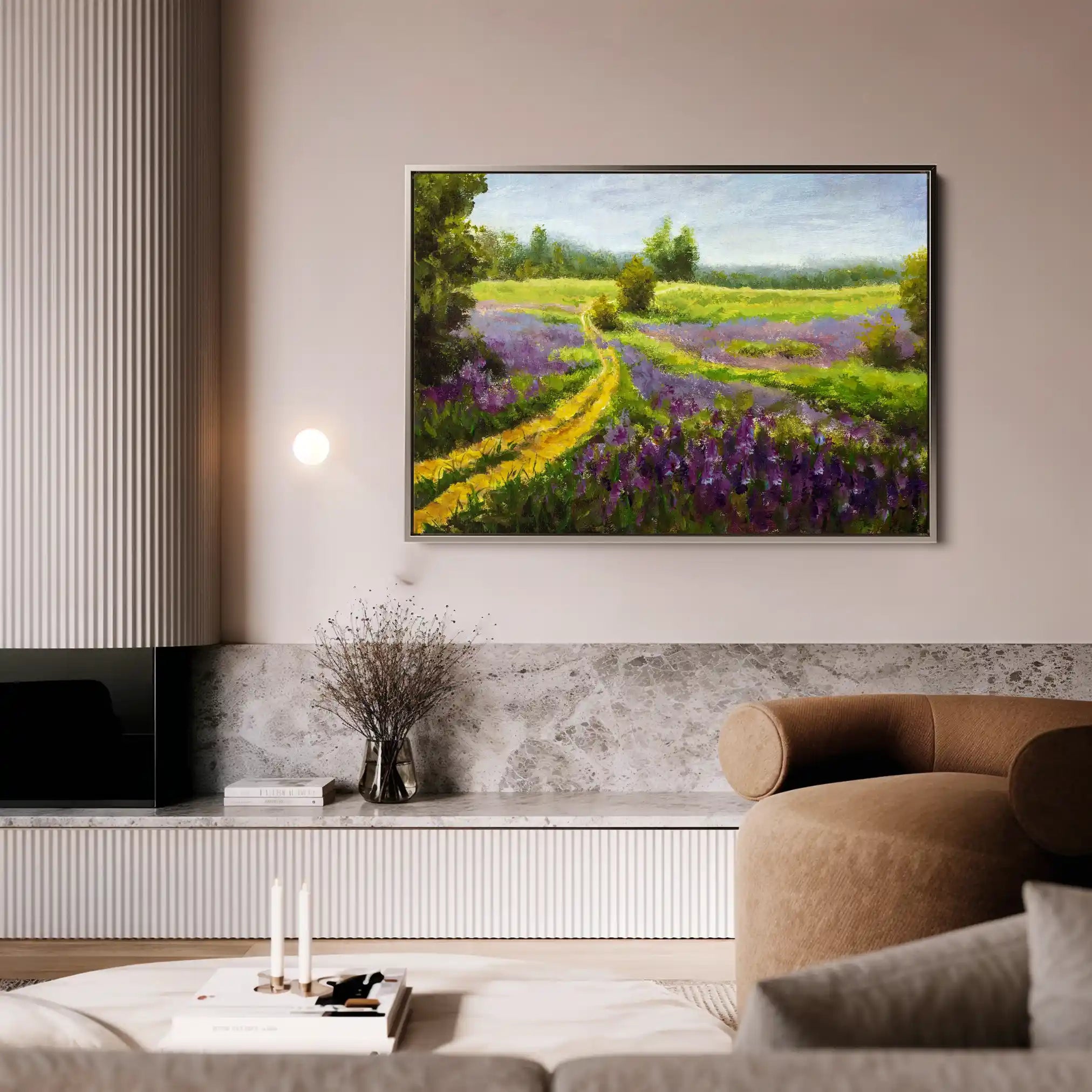 Landscape 037 Canvas Art 90 x 60 cm / Stretched on hidden frame