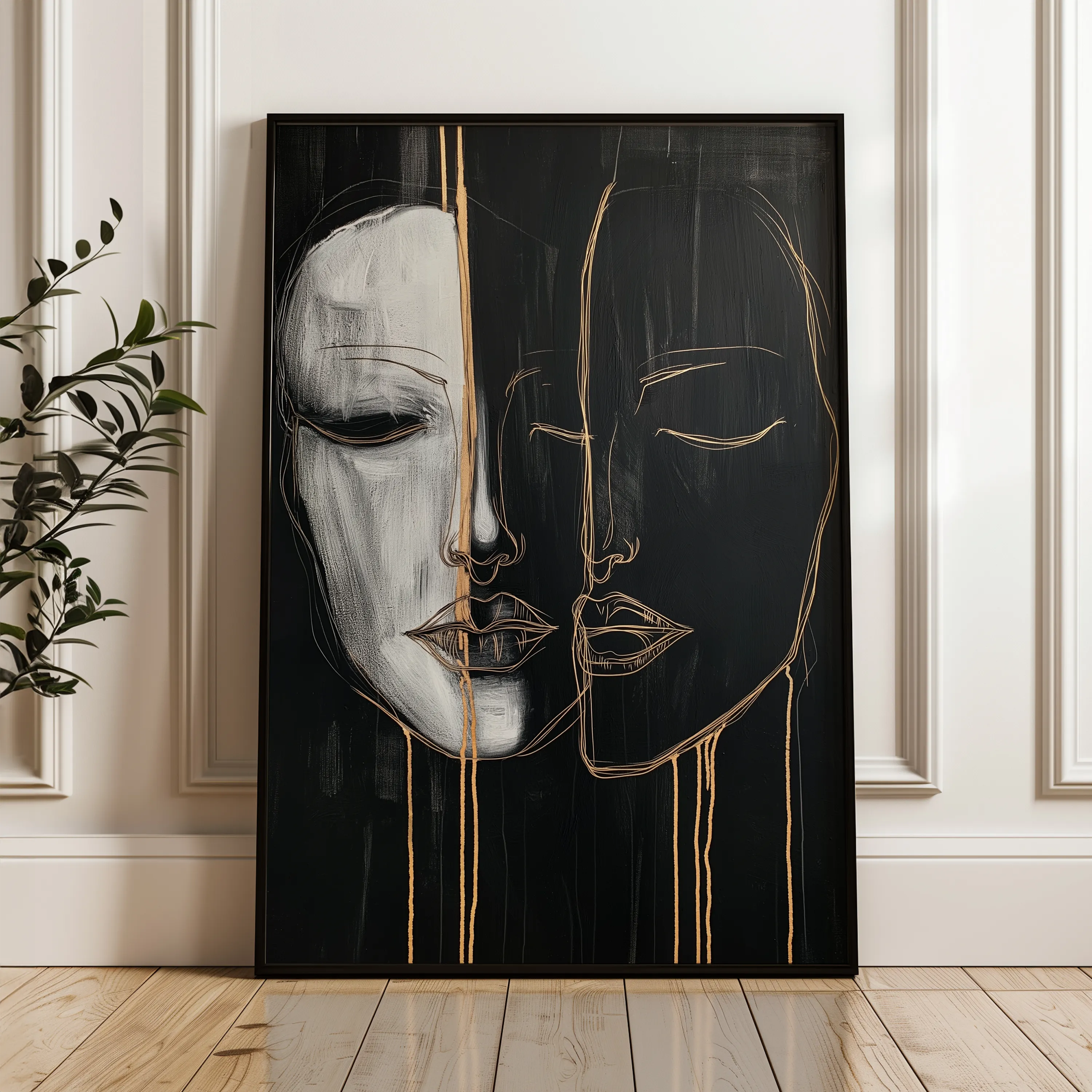 Portrait Canvas Wall Art WAD037-P 90 x 60 cm / Stretched on hidden frame