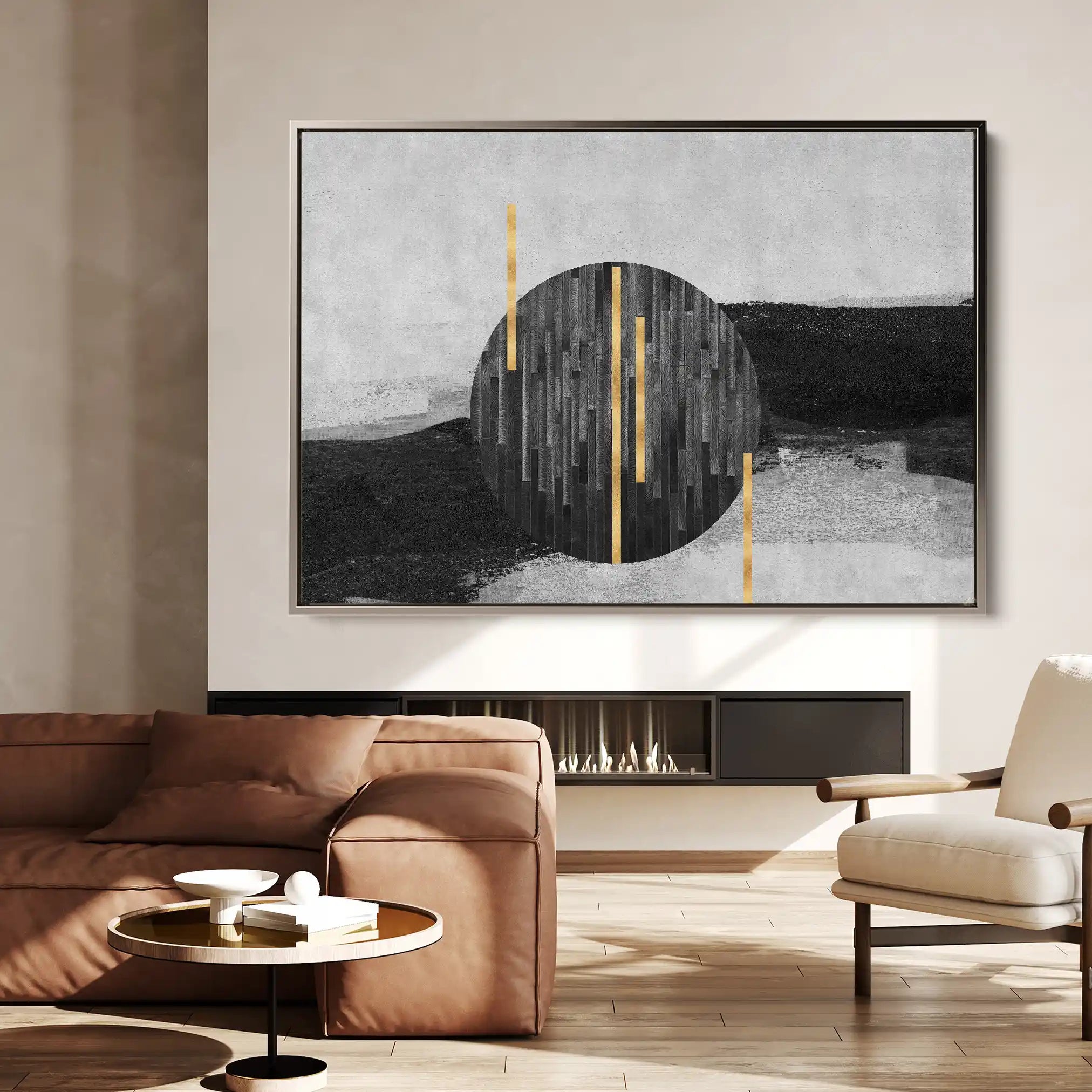 Abstract Canvas Wall Art WAD038-A 90 x 60 cm / Stretched on hidden frame