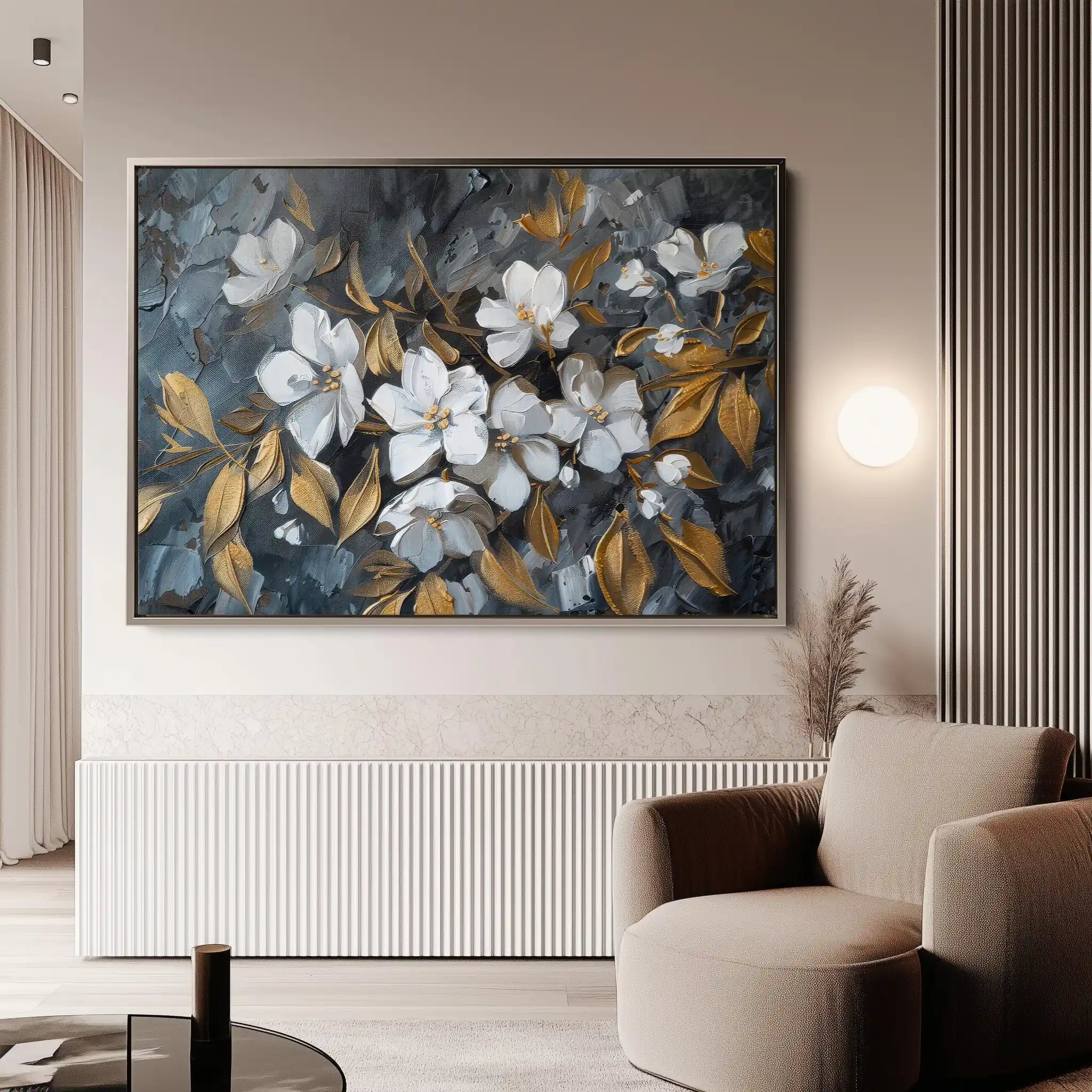 Floral Canvas Wall Art WAD038-F 90 x 60 cm / Stretched on hidden frame