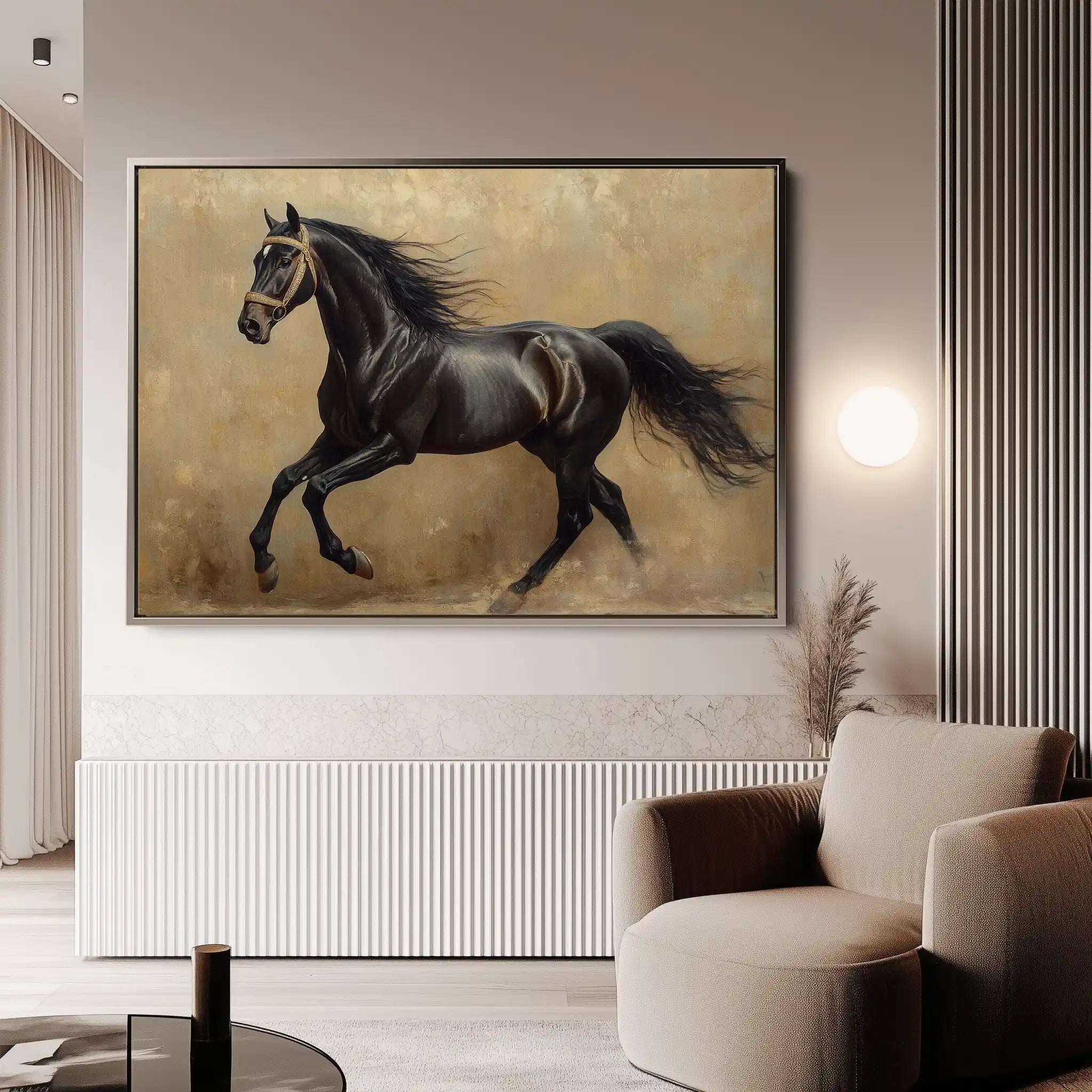 Horses 038 Canvas Art 90 x 60 cm / Stretched on hidden frame