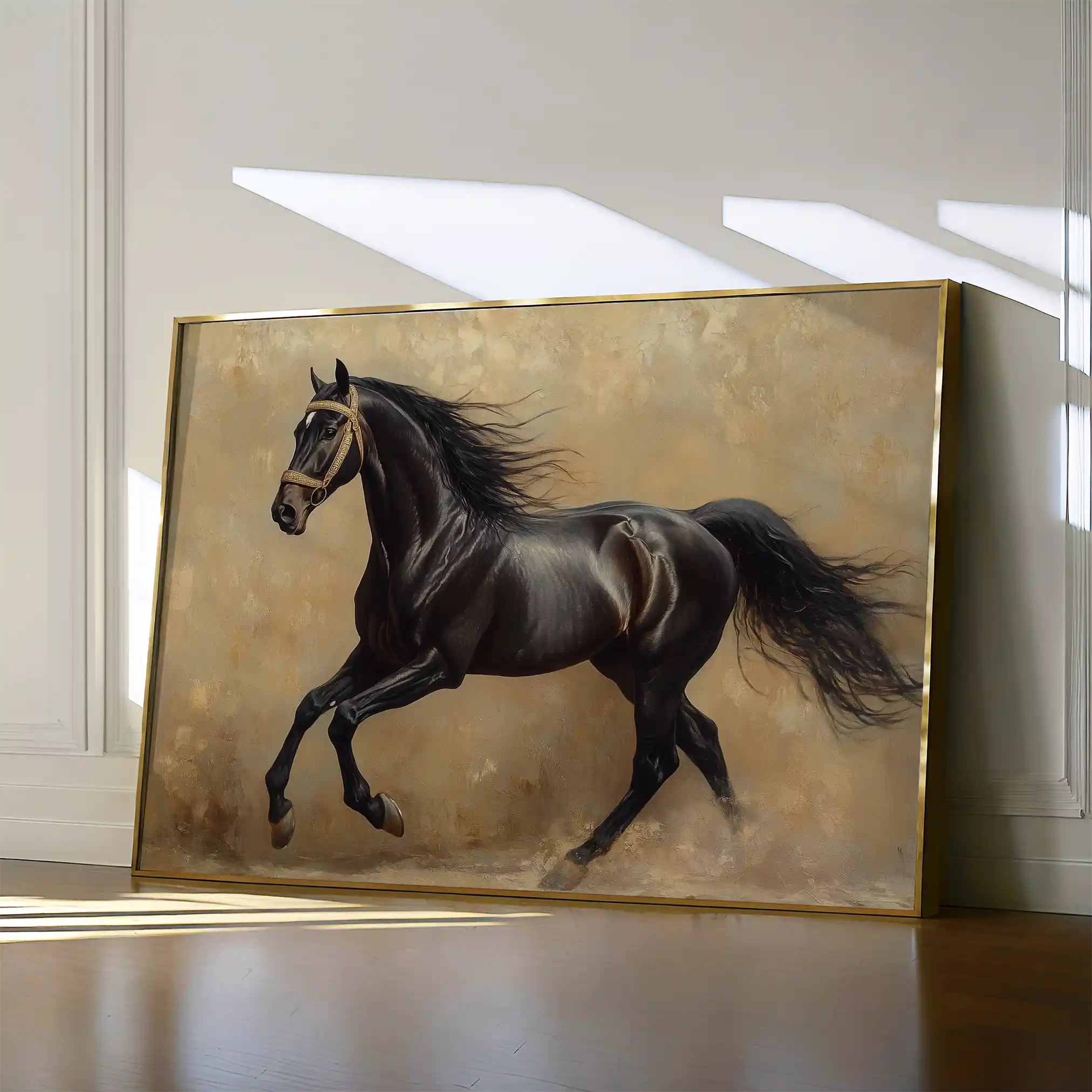 Horses 038 Canvas Art 90 x 60 cm / Stretched on hidden frame