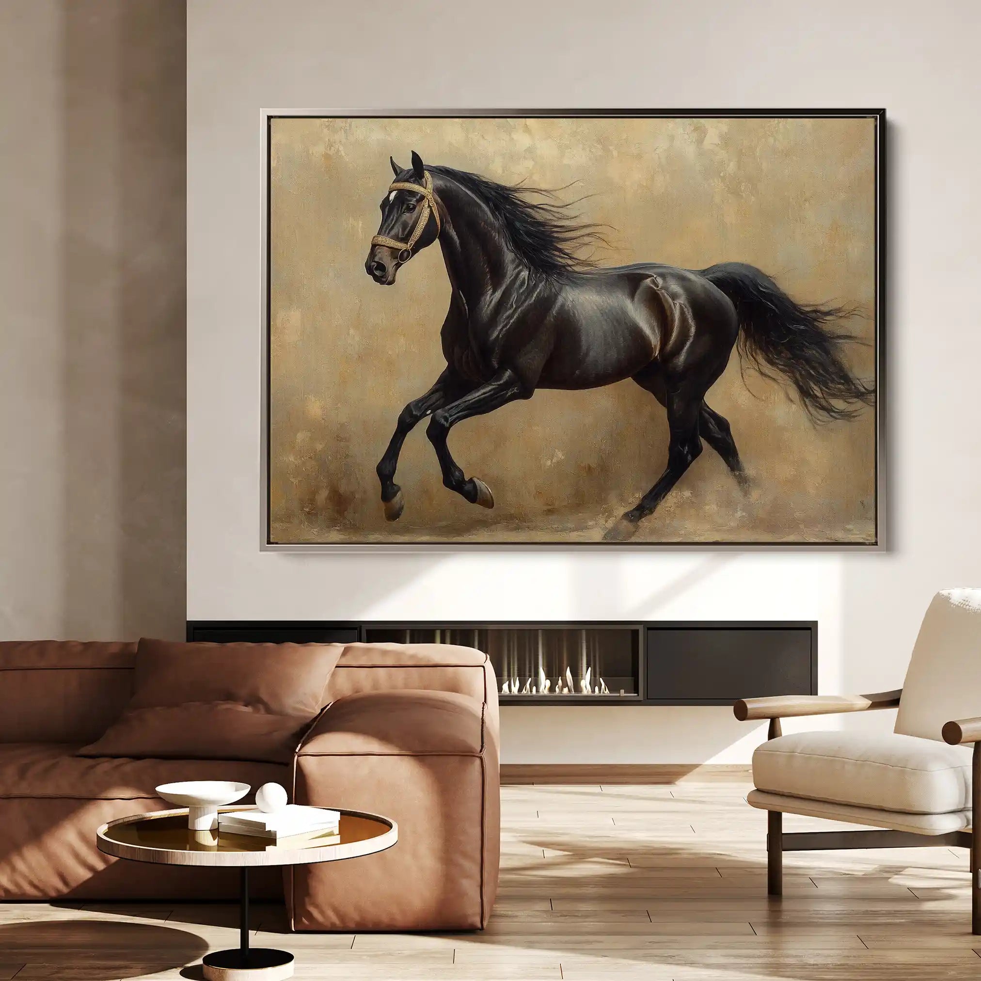 Horses 038 Canvas Art 90 x 60 cm / Stretched on hidden frame