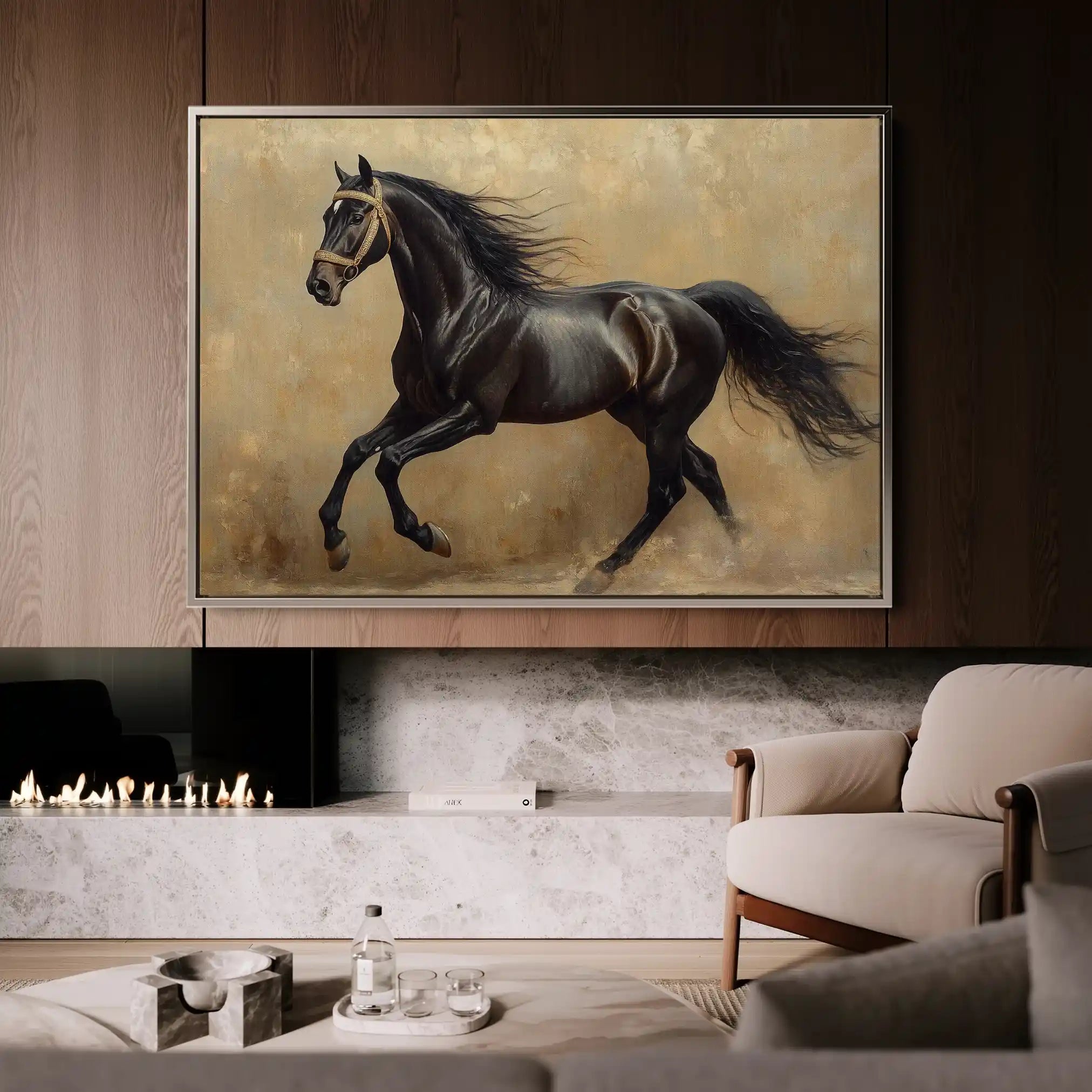 Horses 038 Canvas Art 90 x 60 cm / Stretched on hidden frame