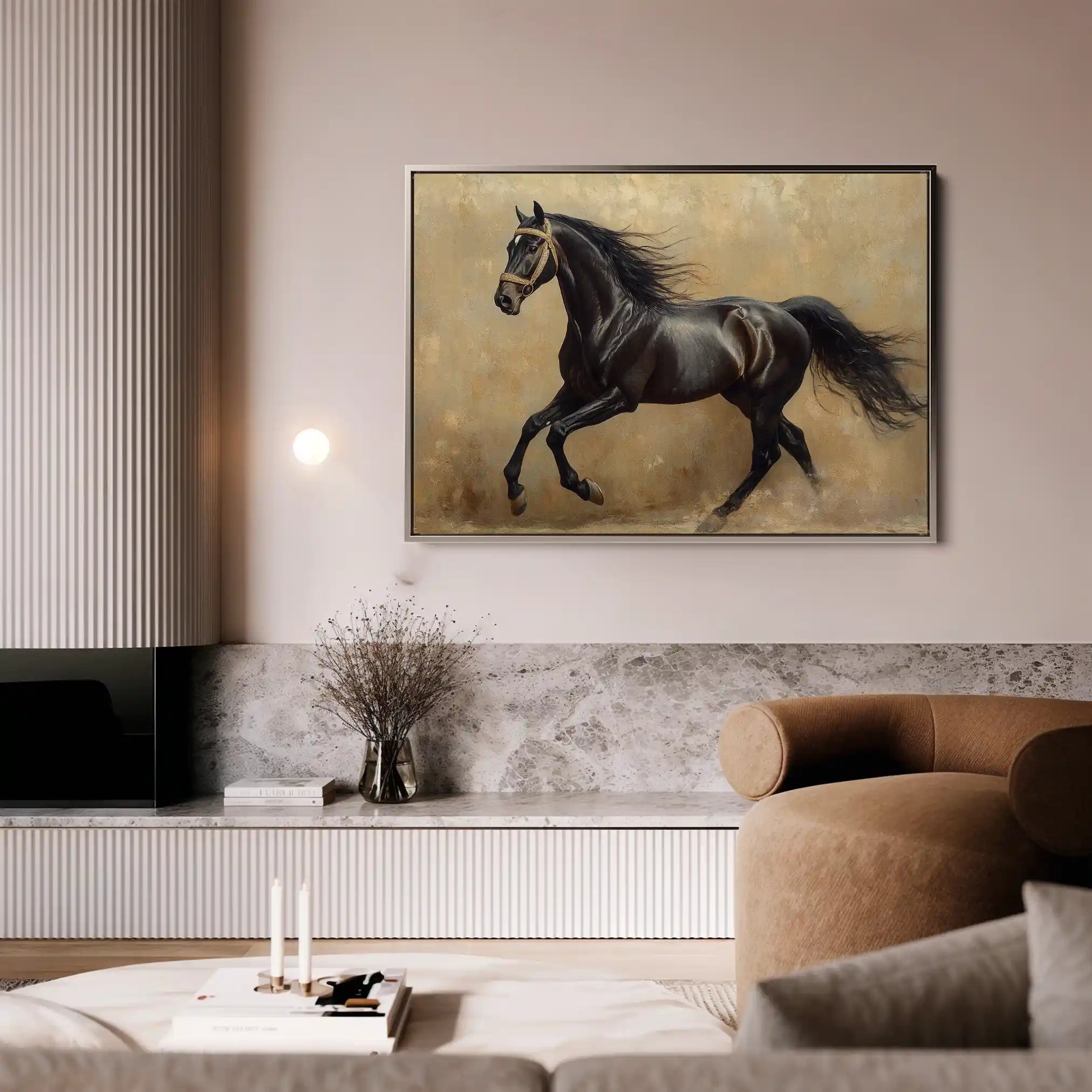Horses 038 Canvas Art 90 x 60 cm / Stretched on hidden frame
