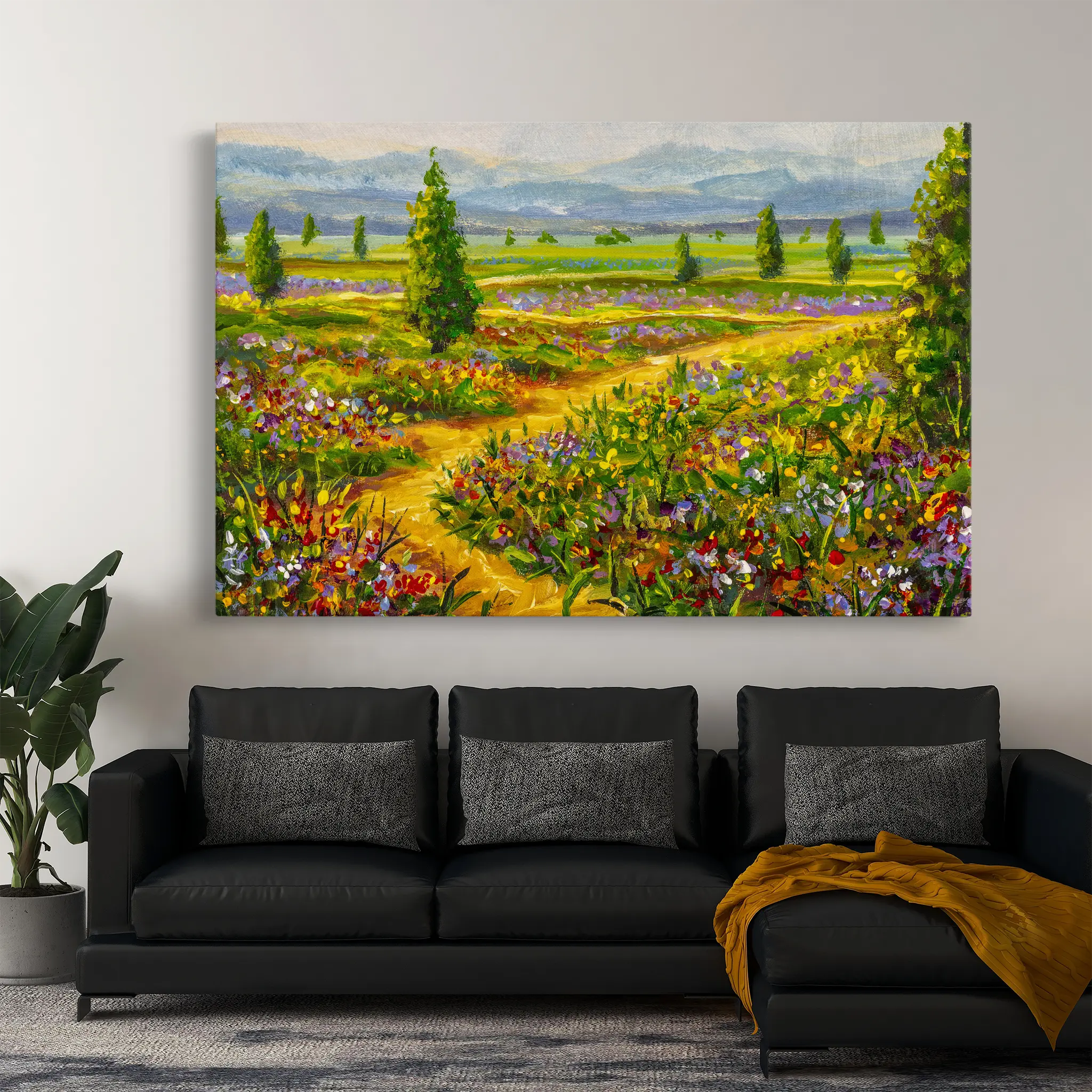 Landscape Canvas Wall Art WAD038-L 90 x 60 cm / Stretched on hidden frame